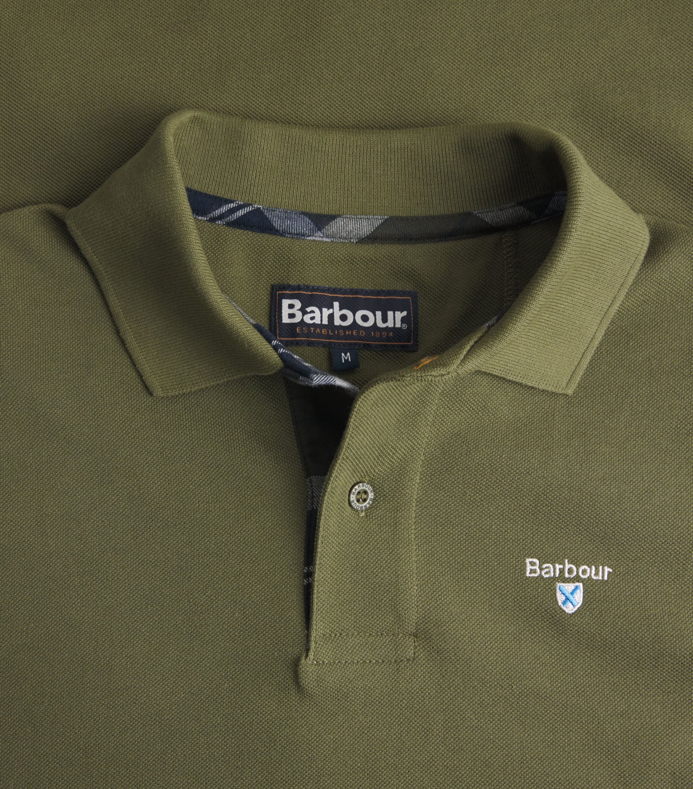 Cotton Tartan Polo Shirt OL95 WINTER MOSS Image 5