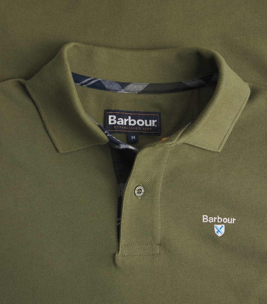 Cotton Tartan Polo Shirt OL95 WINTER MOSS Image 5