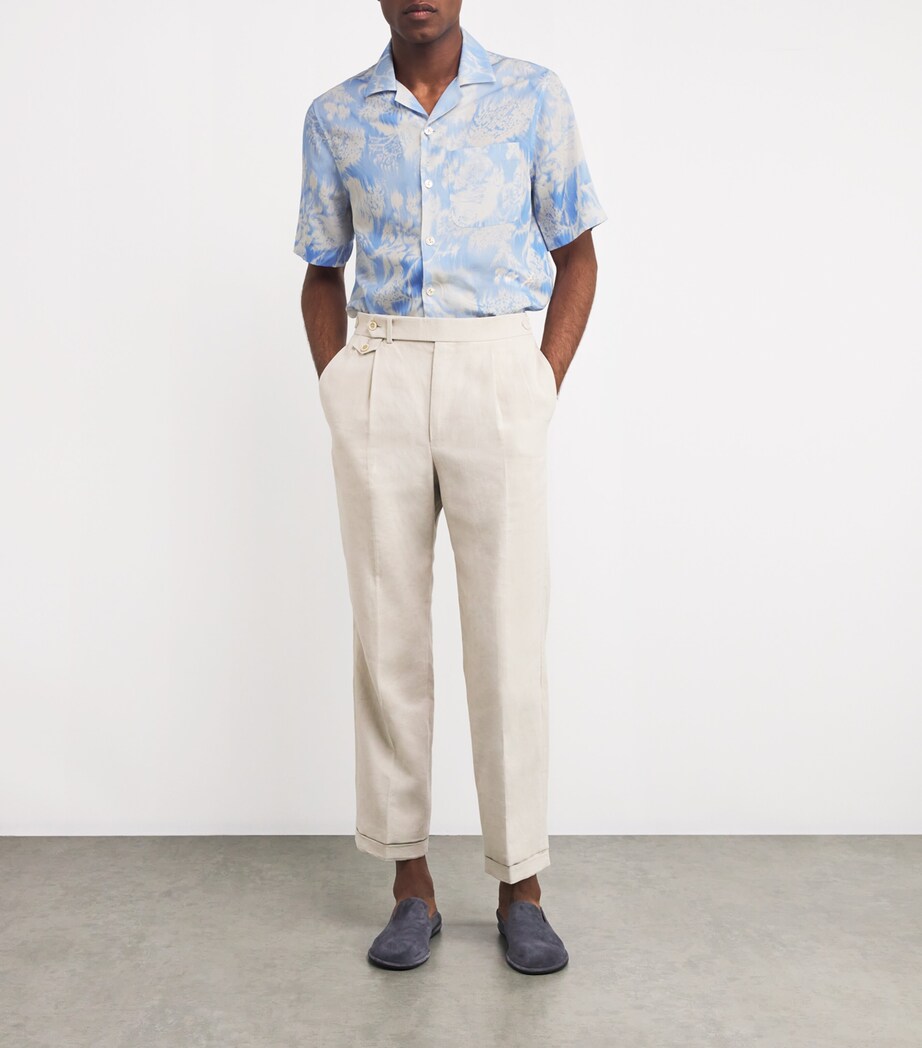 Floral Print Shirt 310 BLUE Image 2