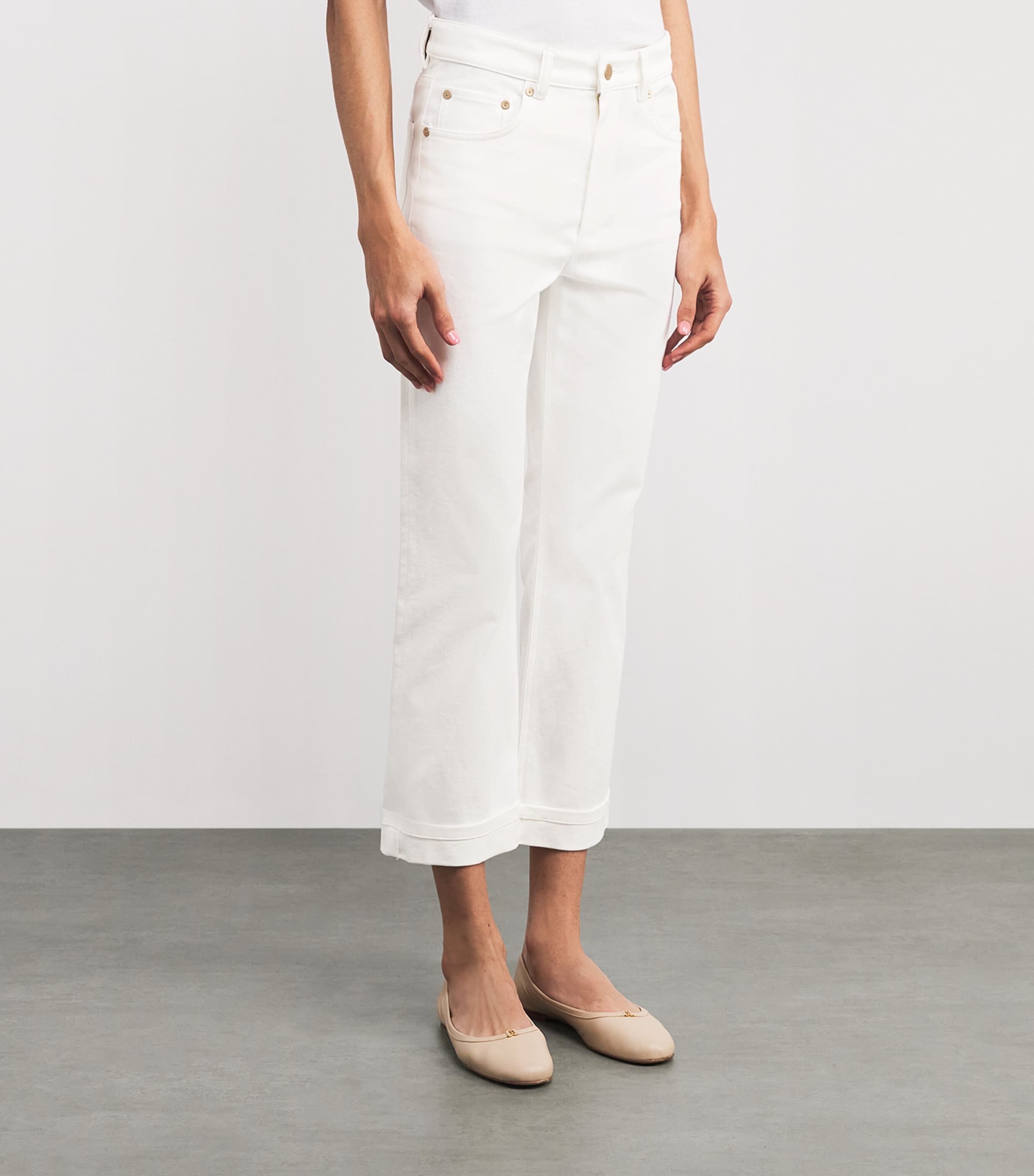 Stretch-Cotton Bull Jeans WHITE Image 3
