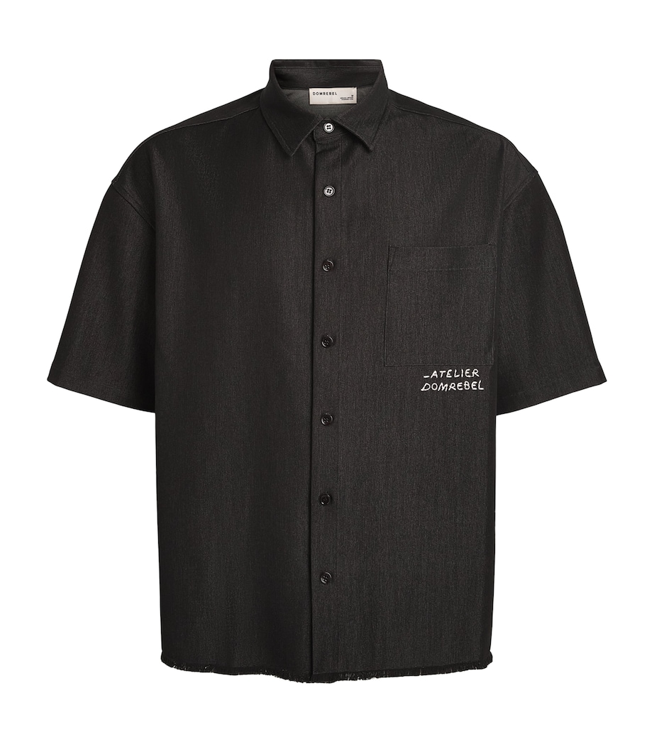 DOMREBEL Mens Denim Goombah Shirt Black Image 1