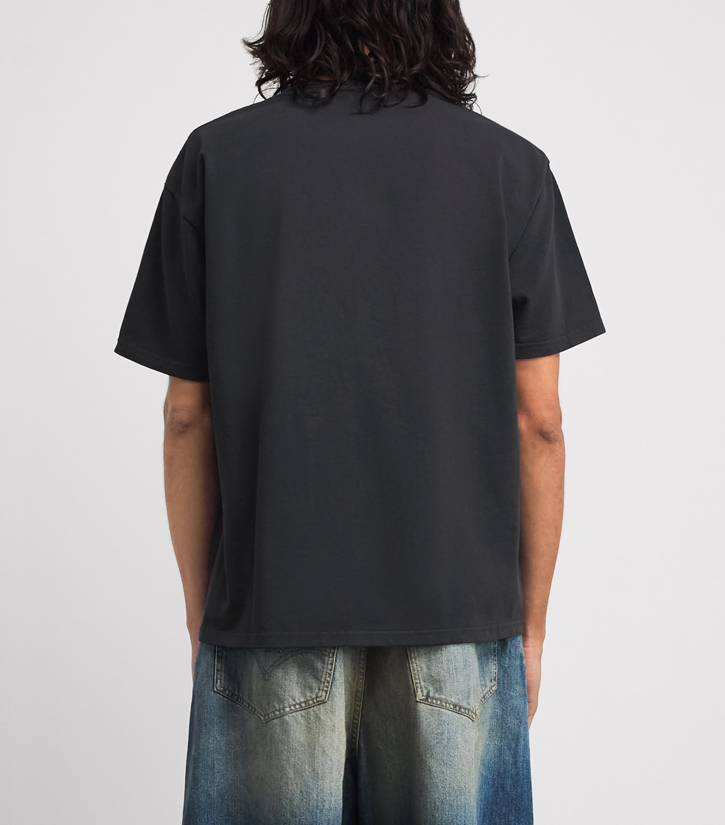 Rhude Mens Cotton Set Piece T-Shirt Vntg Blk/wht Image 5