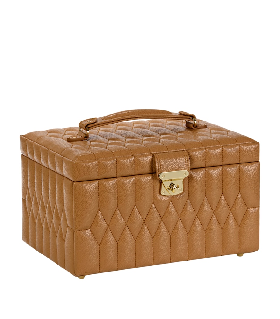 WOLF Medium Lauren Jewellery Box Caramel Image 2