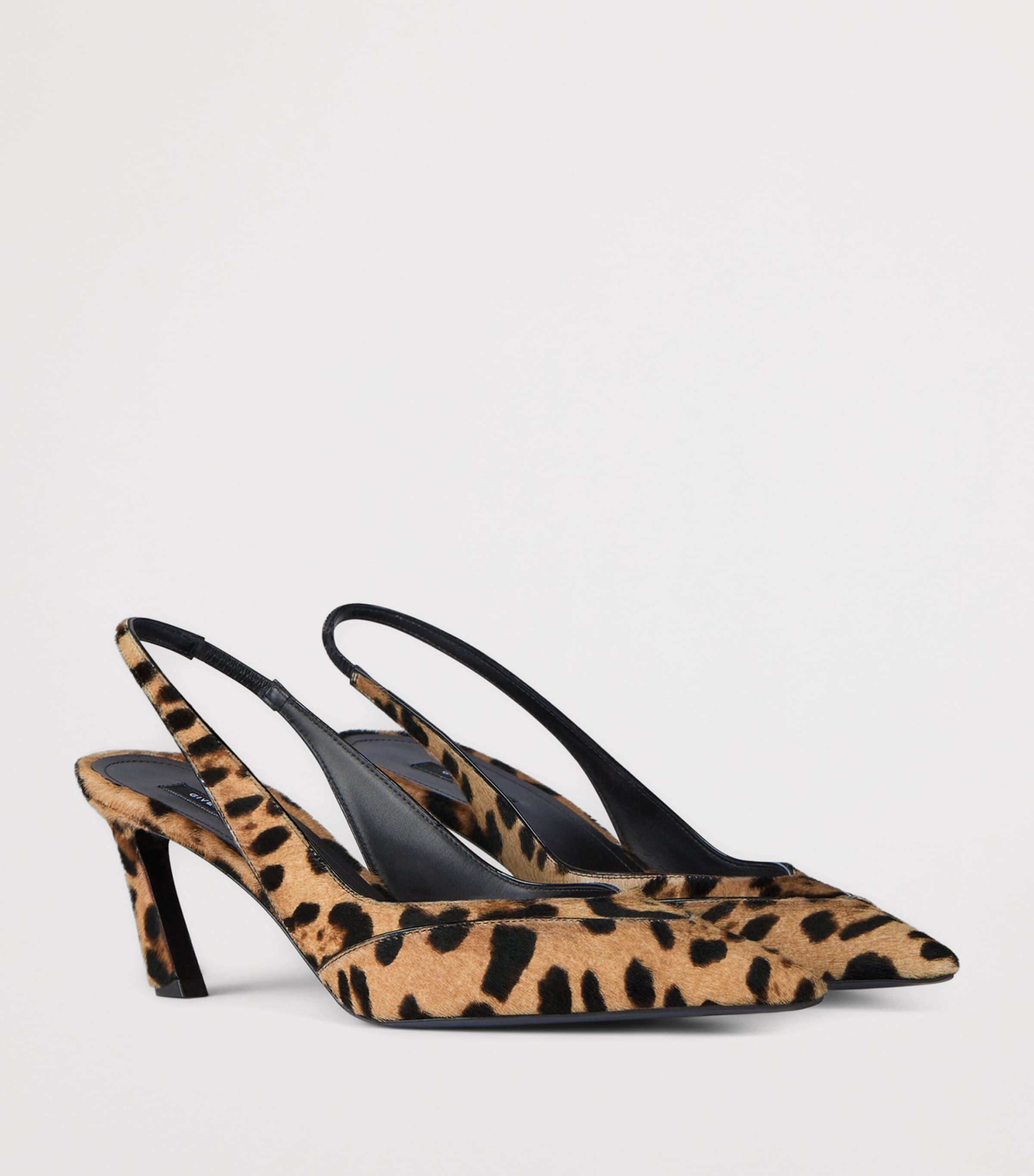 Leopard Slingback Heels 65 BLACK/BEIGE Image 2