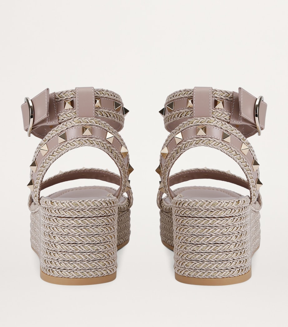 Leather Rockstud Espadrille Sandals 45 BLUSH Image 2