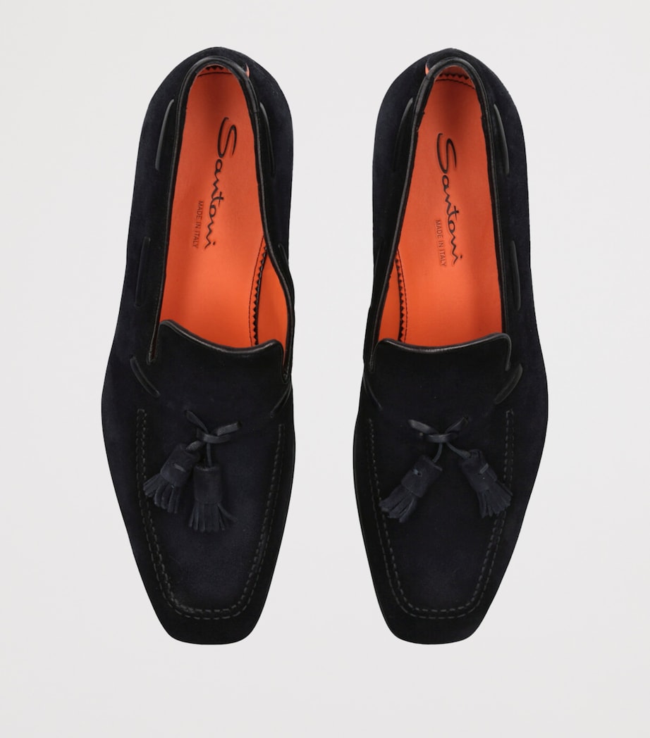 Suede Tassel Brando Blake Loafers NAVY Image 4