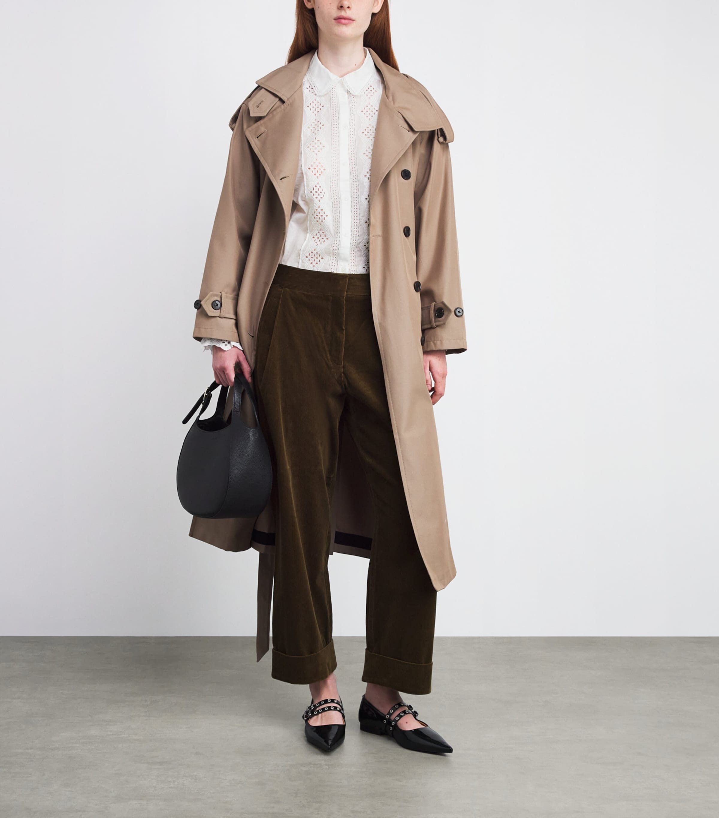 Cotton Broderie Anglaise Shirt SOFT WHITE Image 2