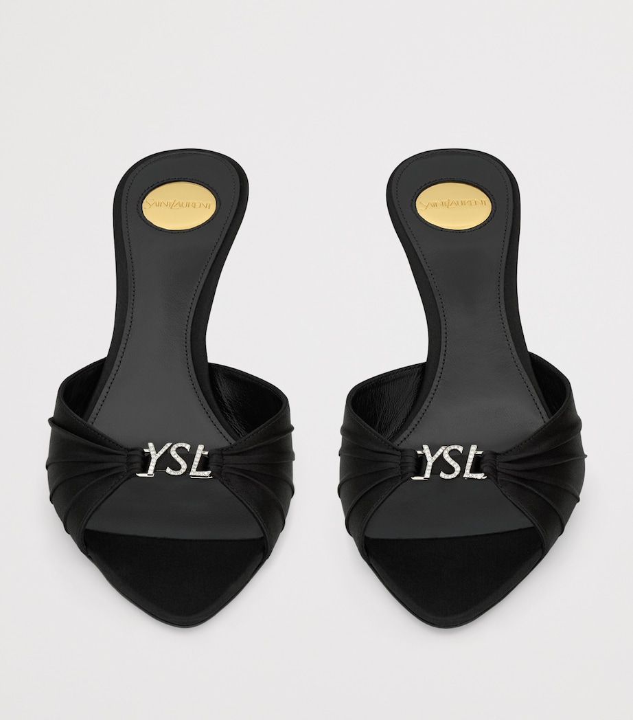 Saint Laurent Satin Jerry Heeled Mules 60 Image 3