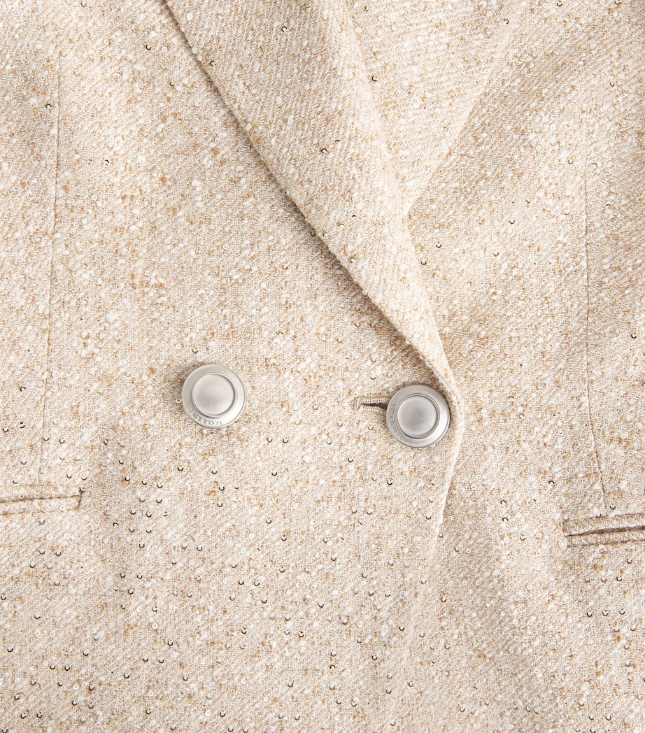 Linen-Blend Blazer BEIGE Image 6