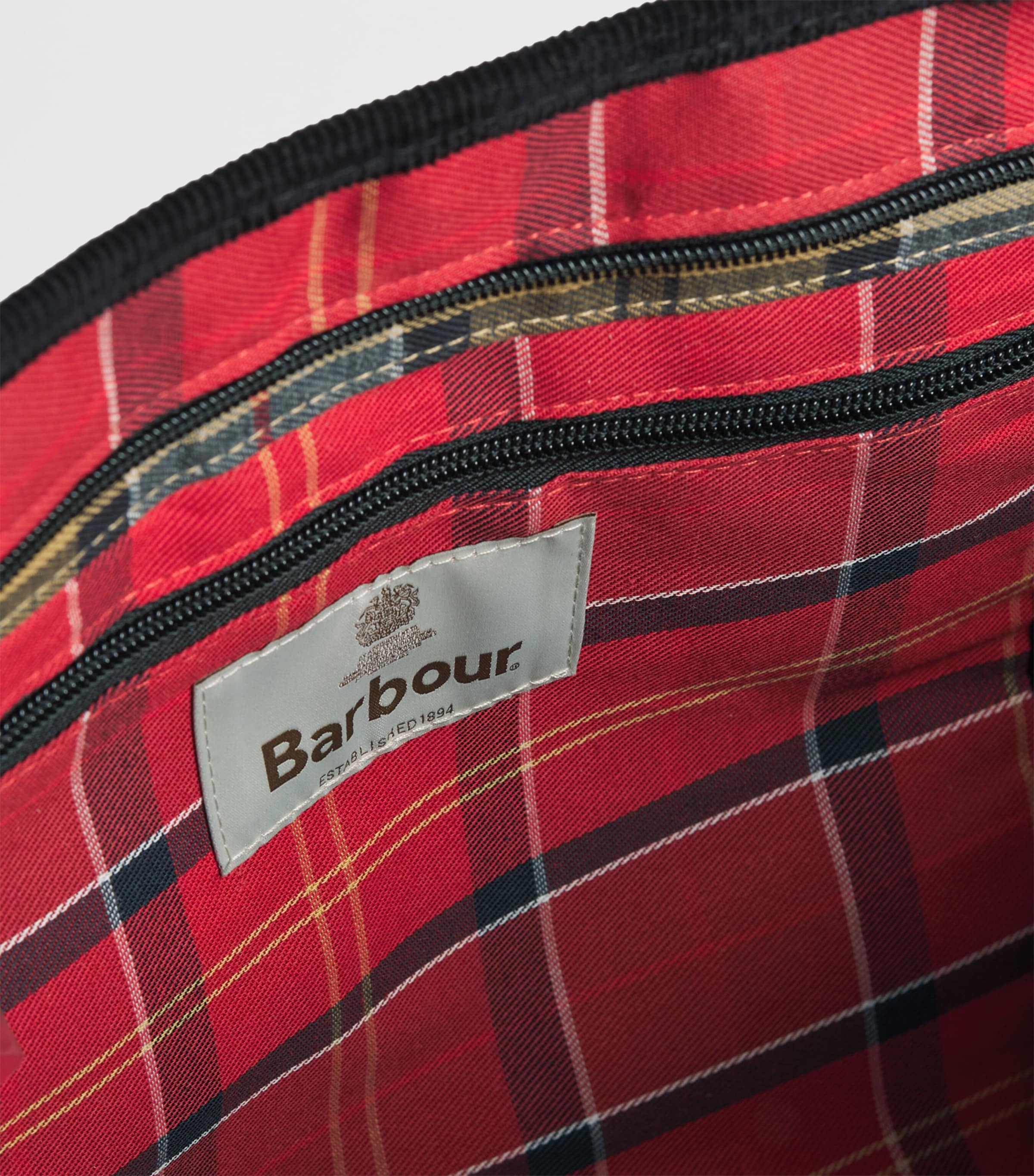 Barbour Cotton Mya Tartan Patchwork Tote Bag Clsc/cardinal/drs Image 5