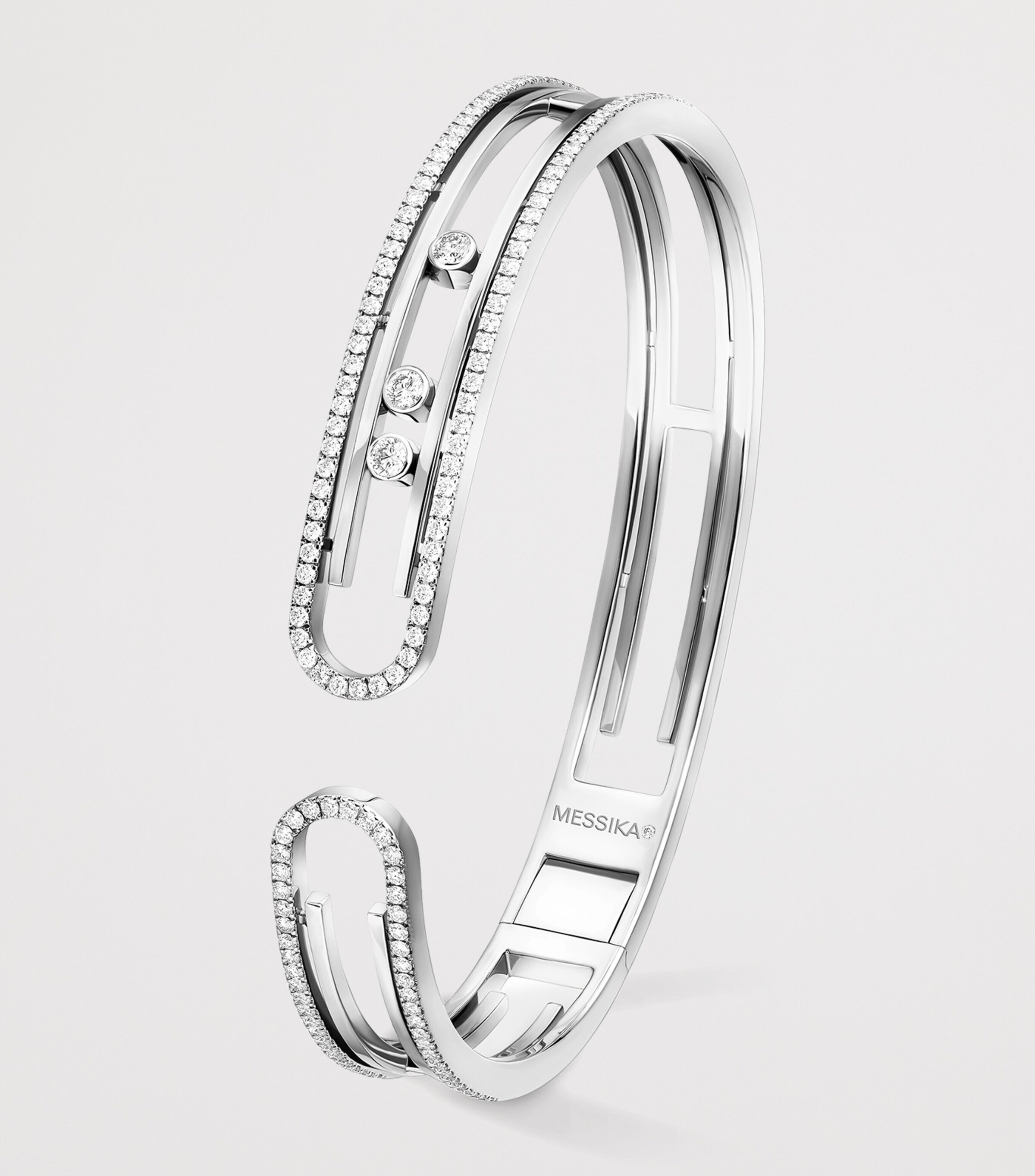 Messika Move 10th Birthday White Gold and Diamond Bangle (0.91ct) White Gold Image 3