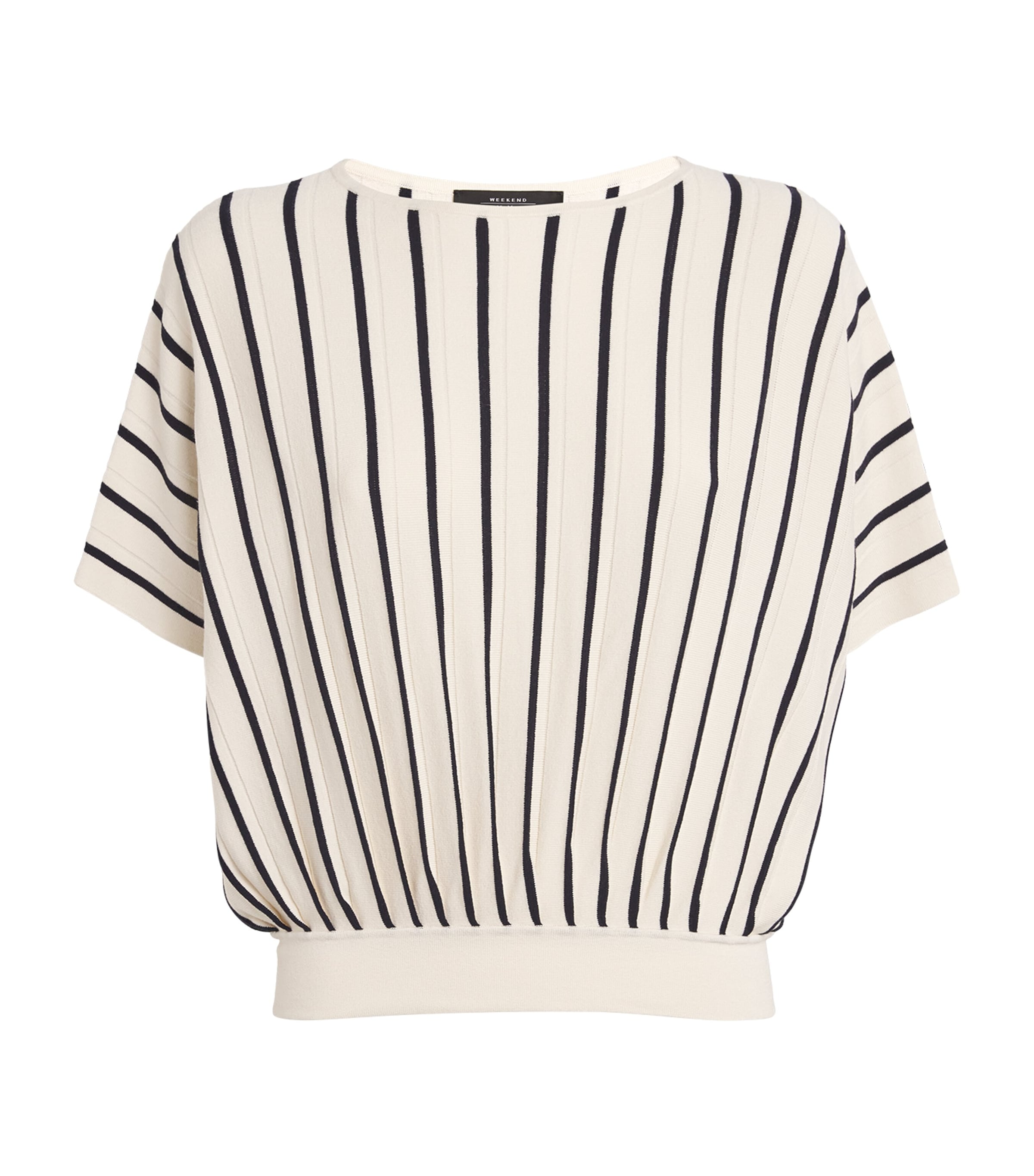 Shop Weekend Max Mara Striped Sweater In Blue