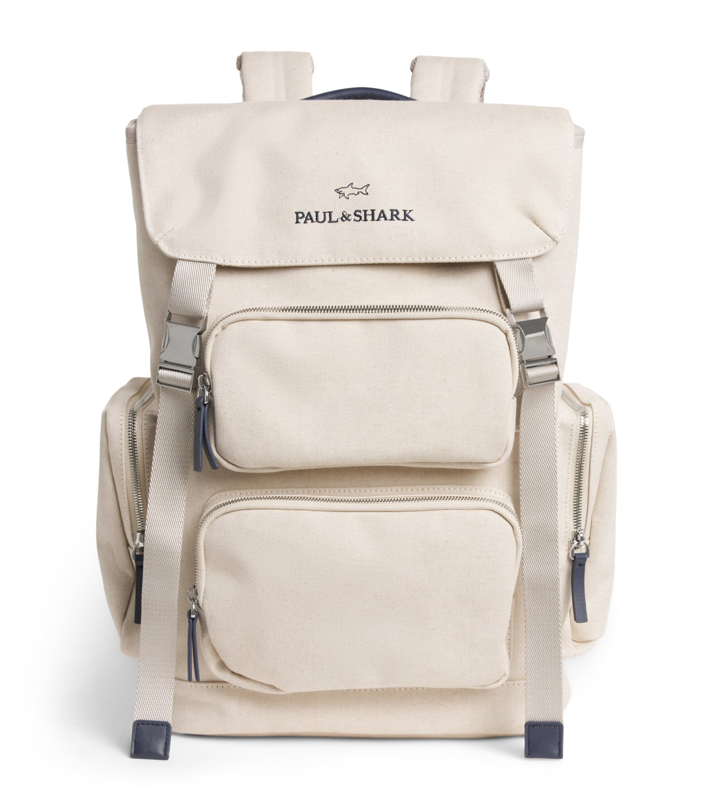 Cotton-Blend Canvas Backpack 347 LIGHT BEIGE Image 1