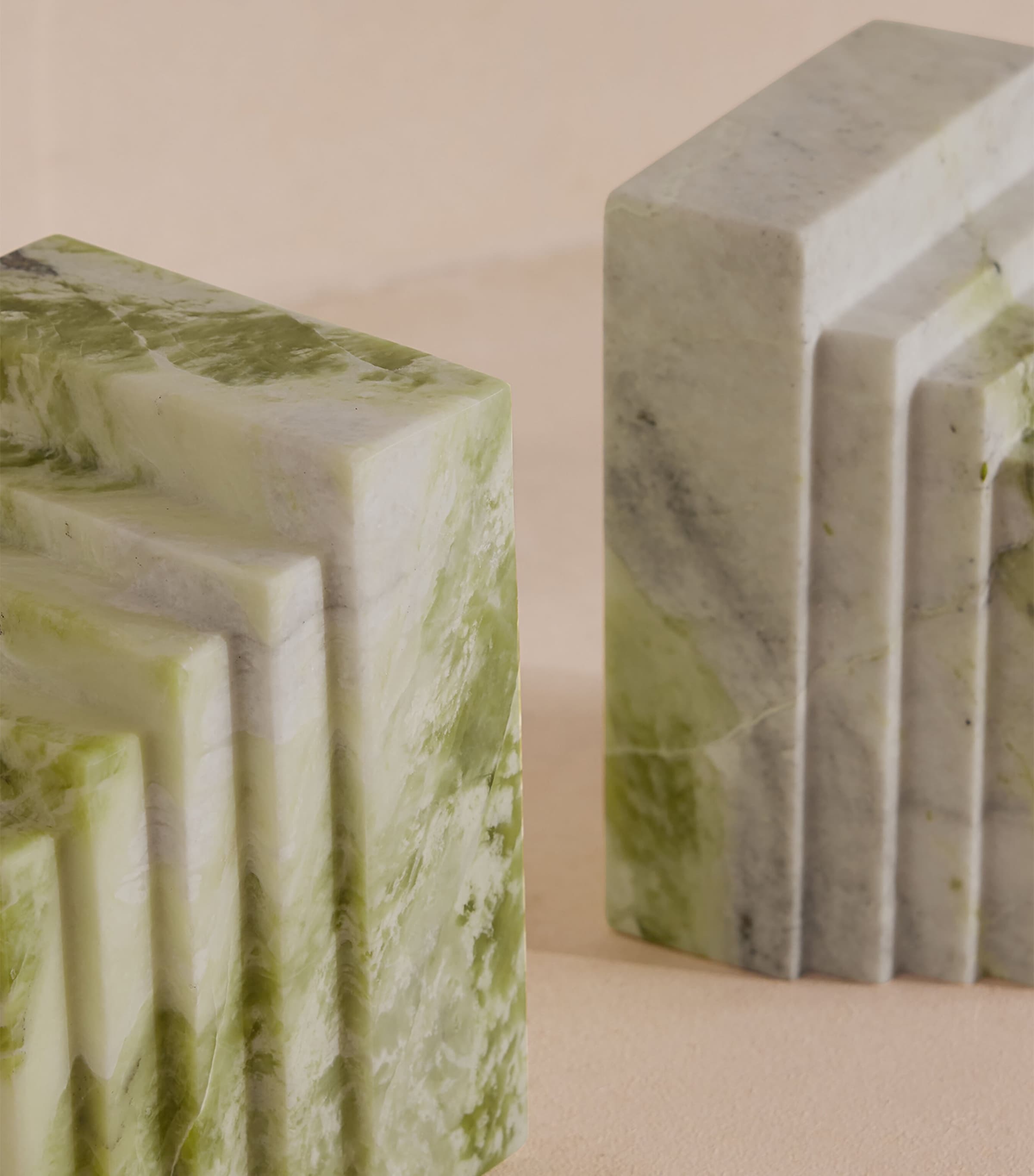 Soho Home Marble Lola Bookends Green Image 2
