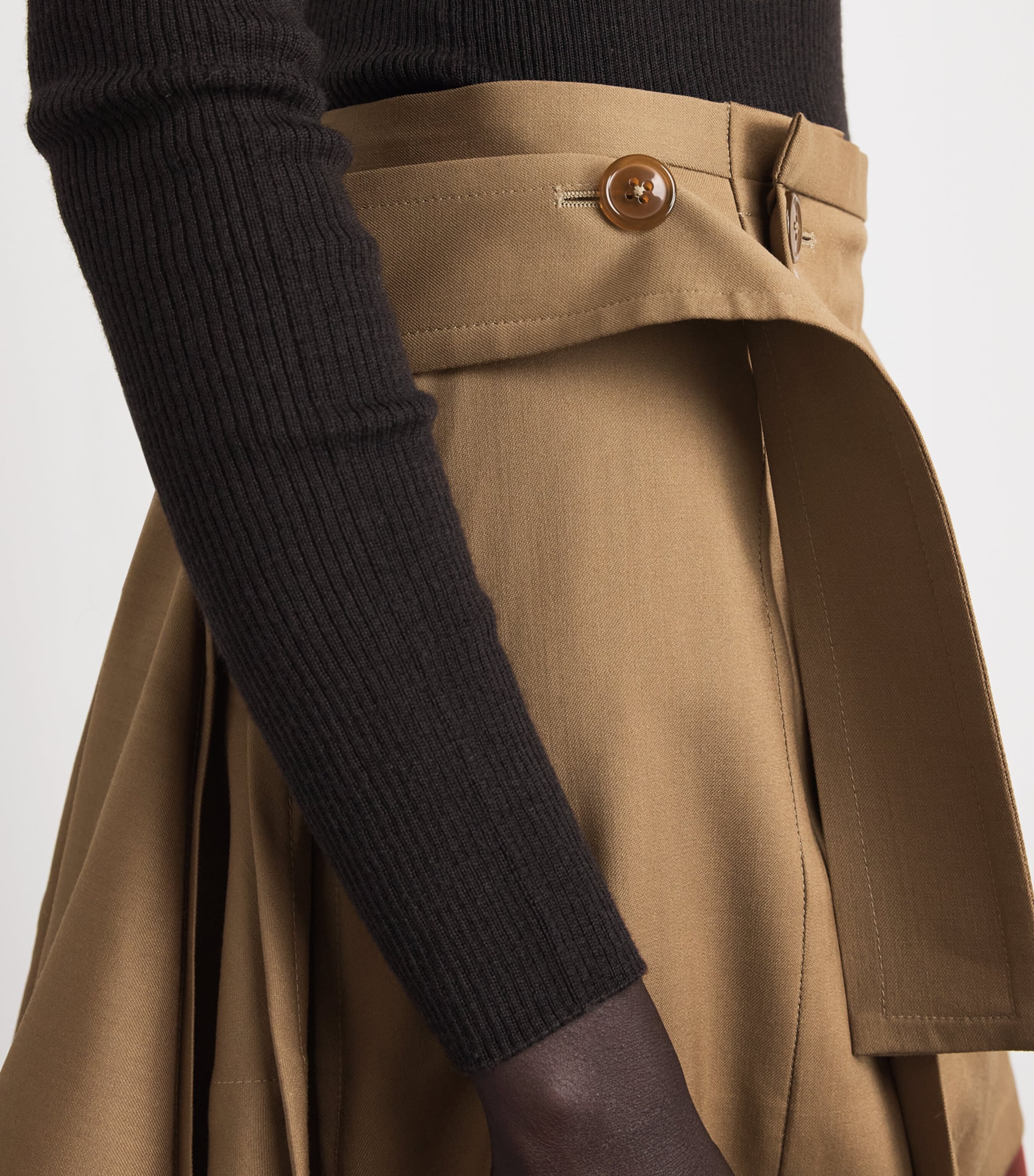 Vivienne Westwood Womens Wool Meghan Kilt Camel Image 3