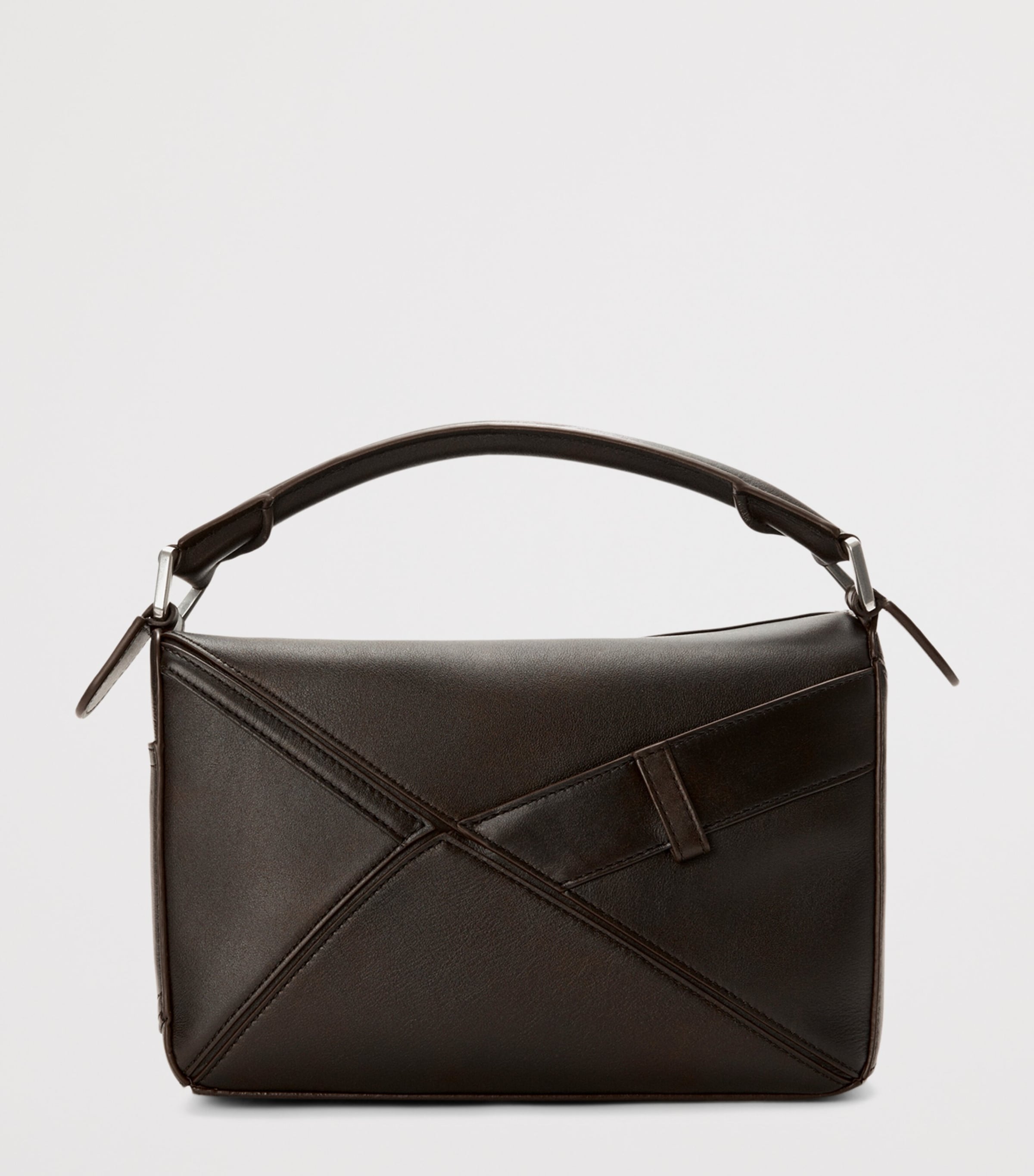 Small Calfskin Puzzle Panta Top-Handle Bag VINTAGE BROWN Image 5