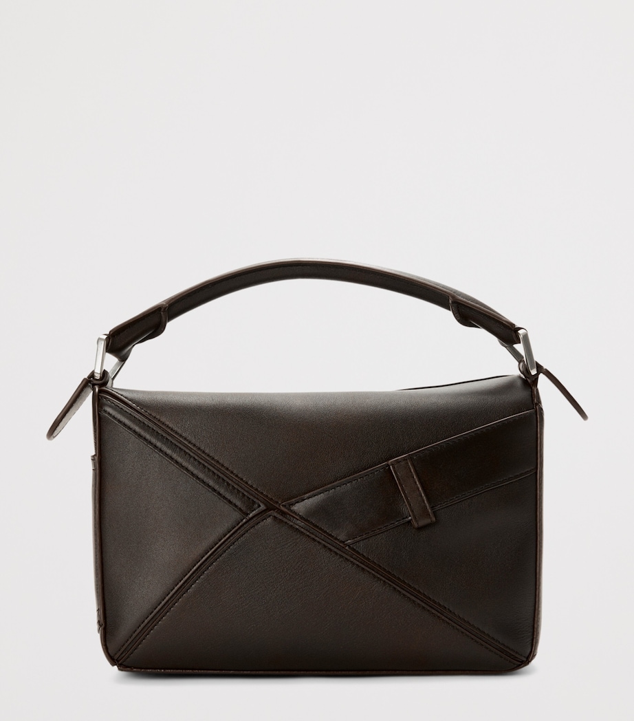 Small Calfskin Puzzle Panta Top-Handle Bag VINTAGE BROWN Image 5