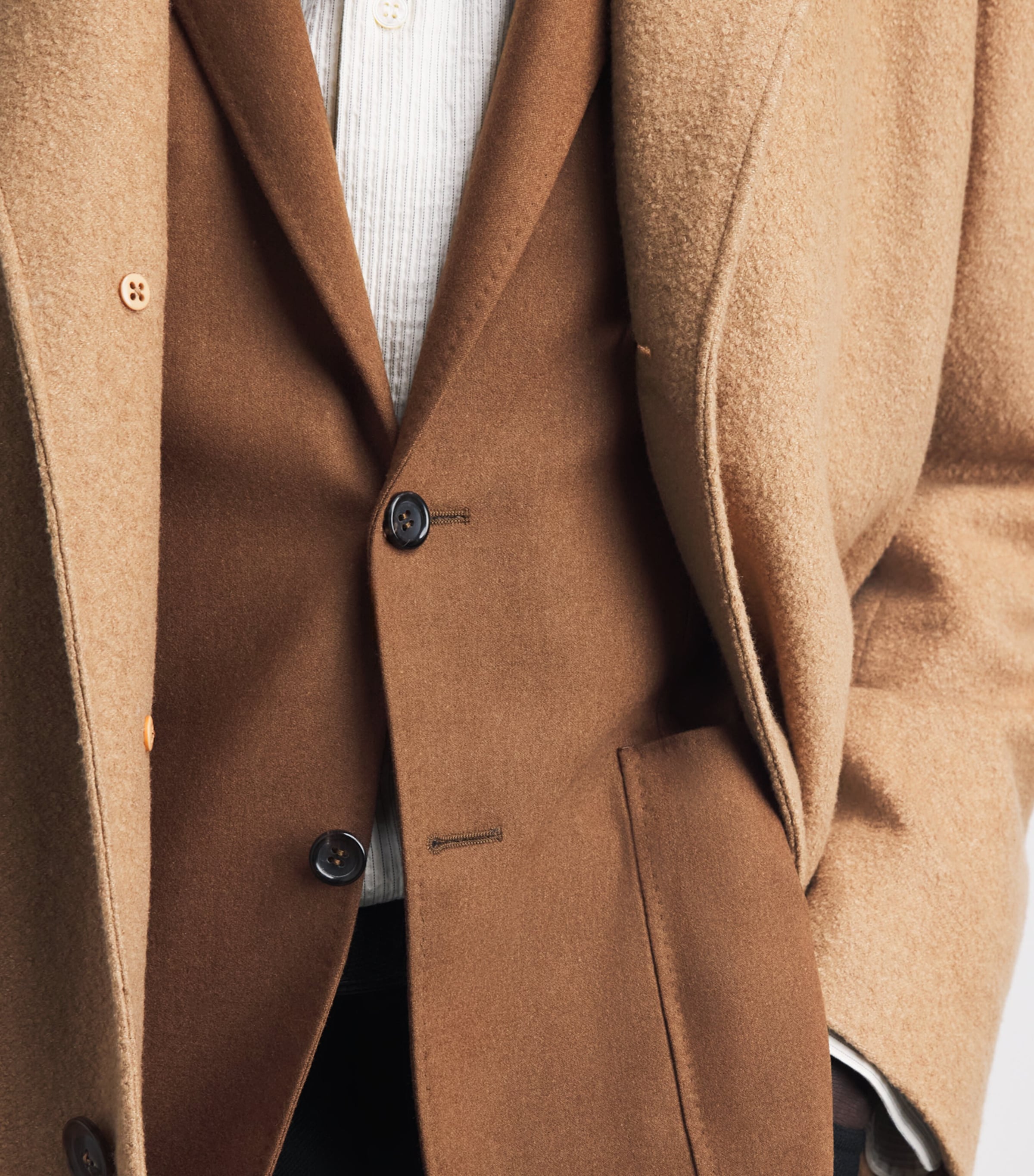 Canali Mens Stretch-Wool Single-Breasted Blazer Image 3