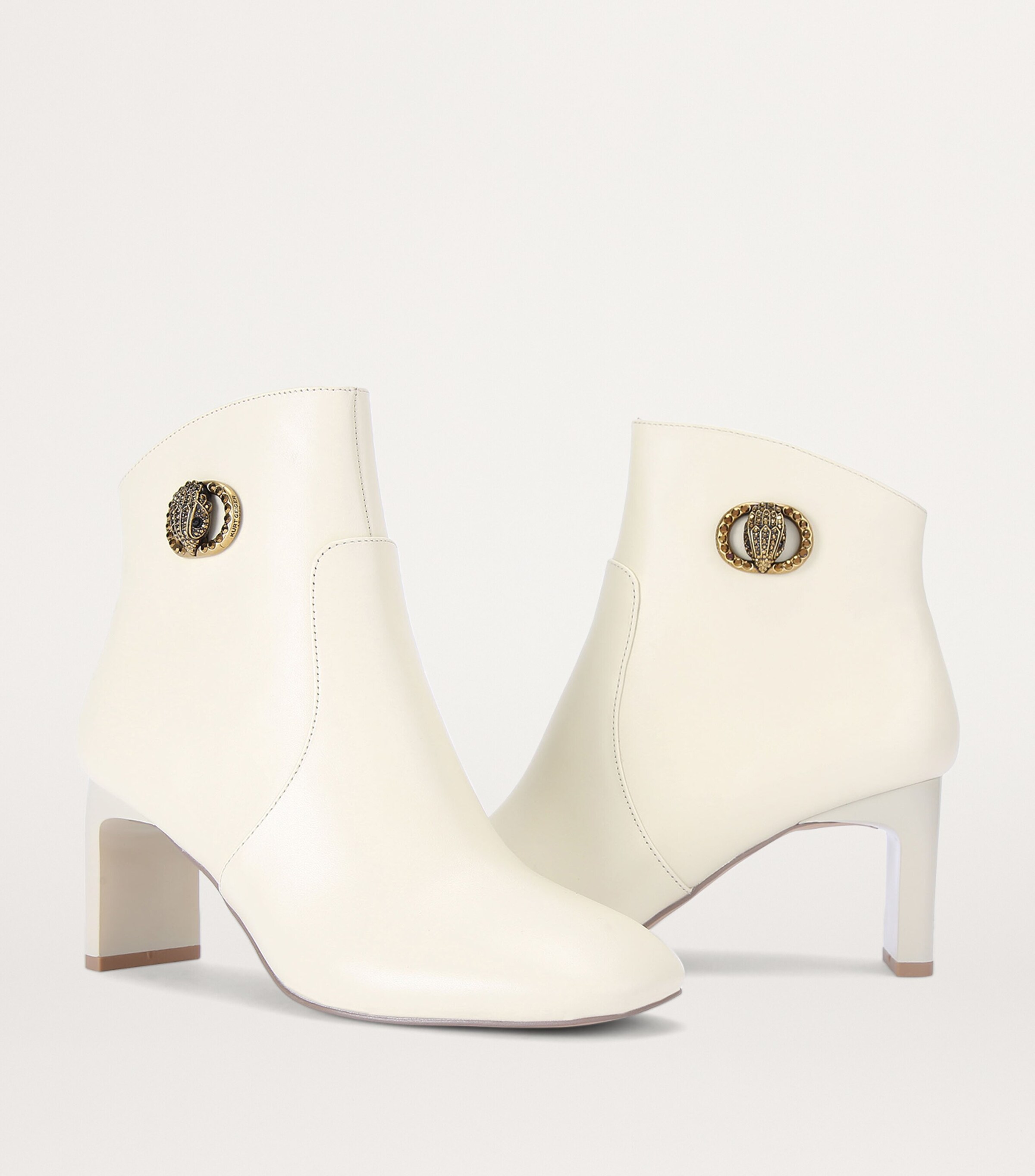 Leather Square-Toe Chelsea Boots BONE Image 3