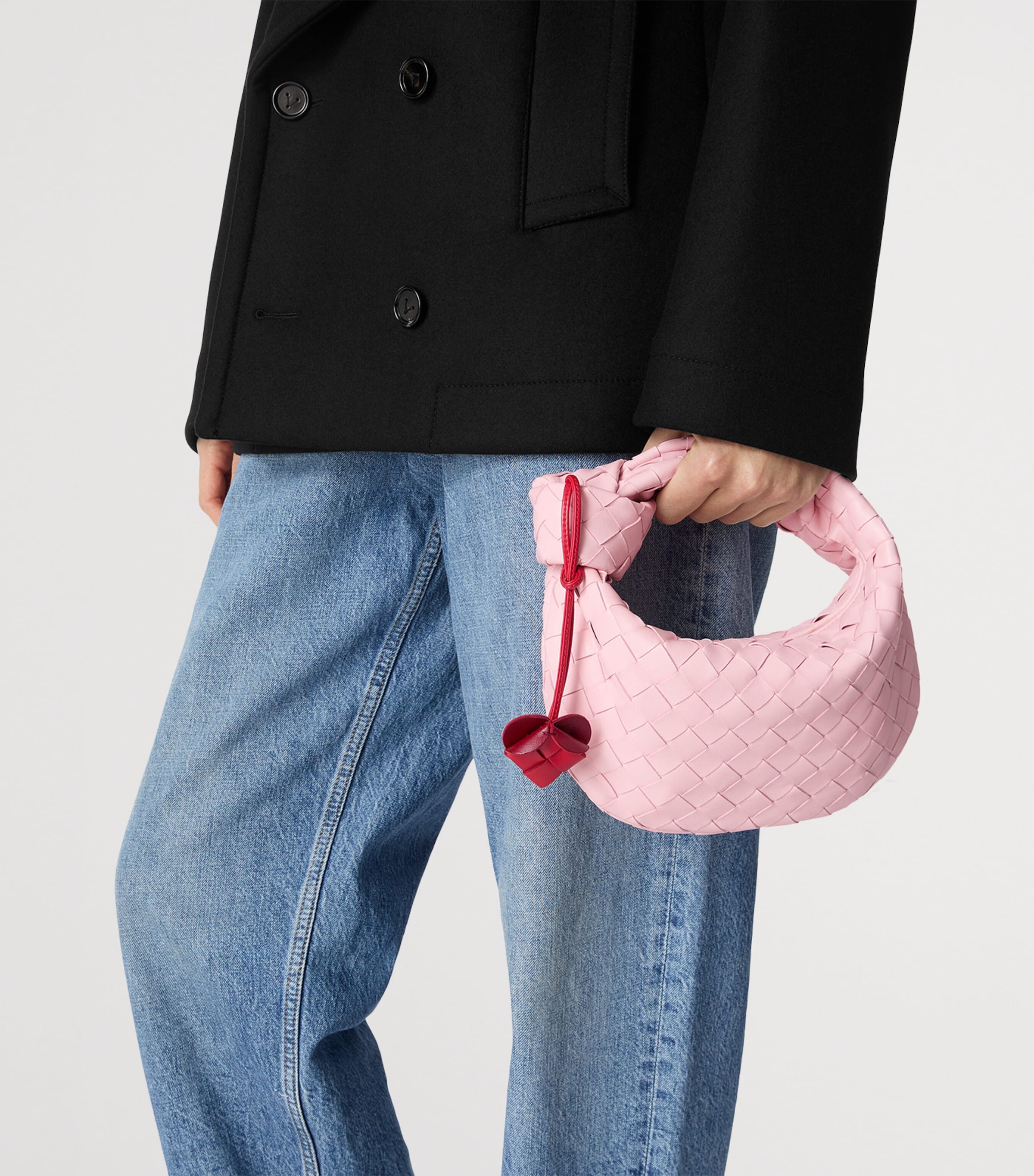 Mini Leather Intrecciato Jodie Top-Handle Bag 6966 Image 2