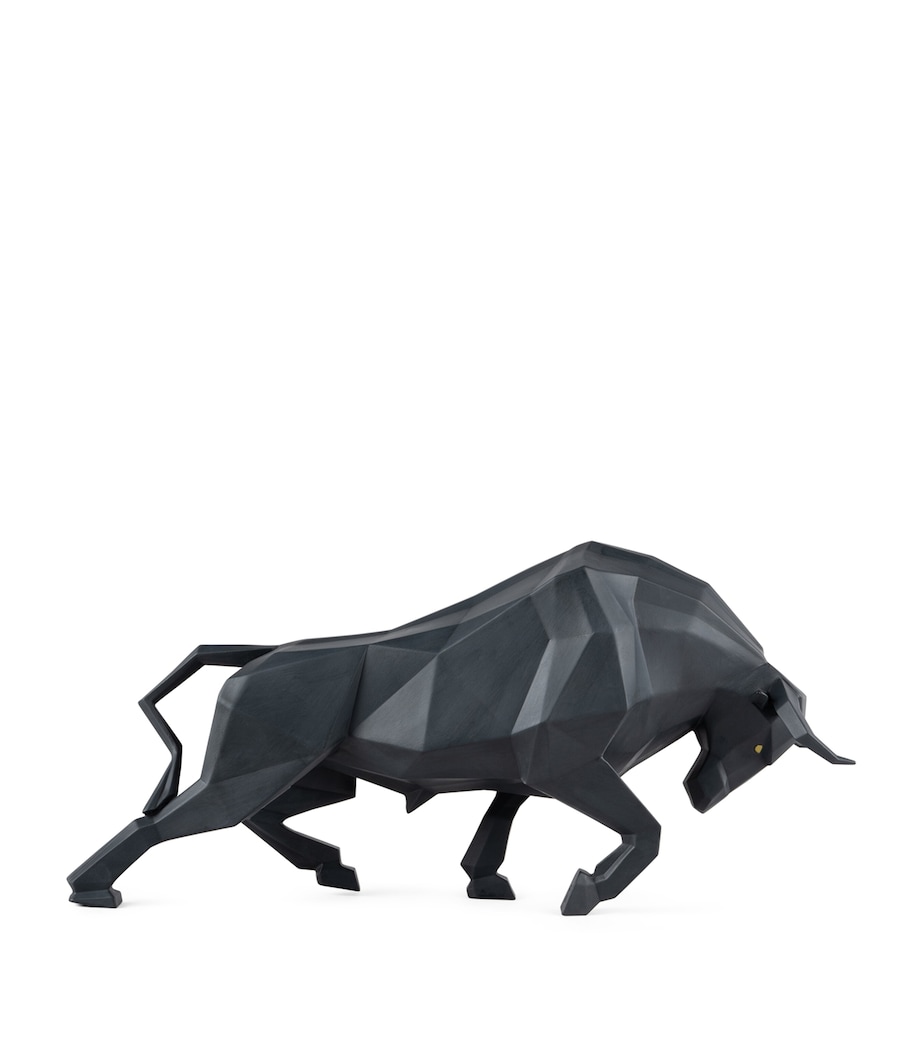 Porcelain Bull Sculpture BLACK Image 1