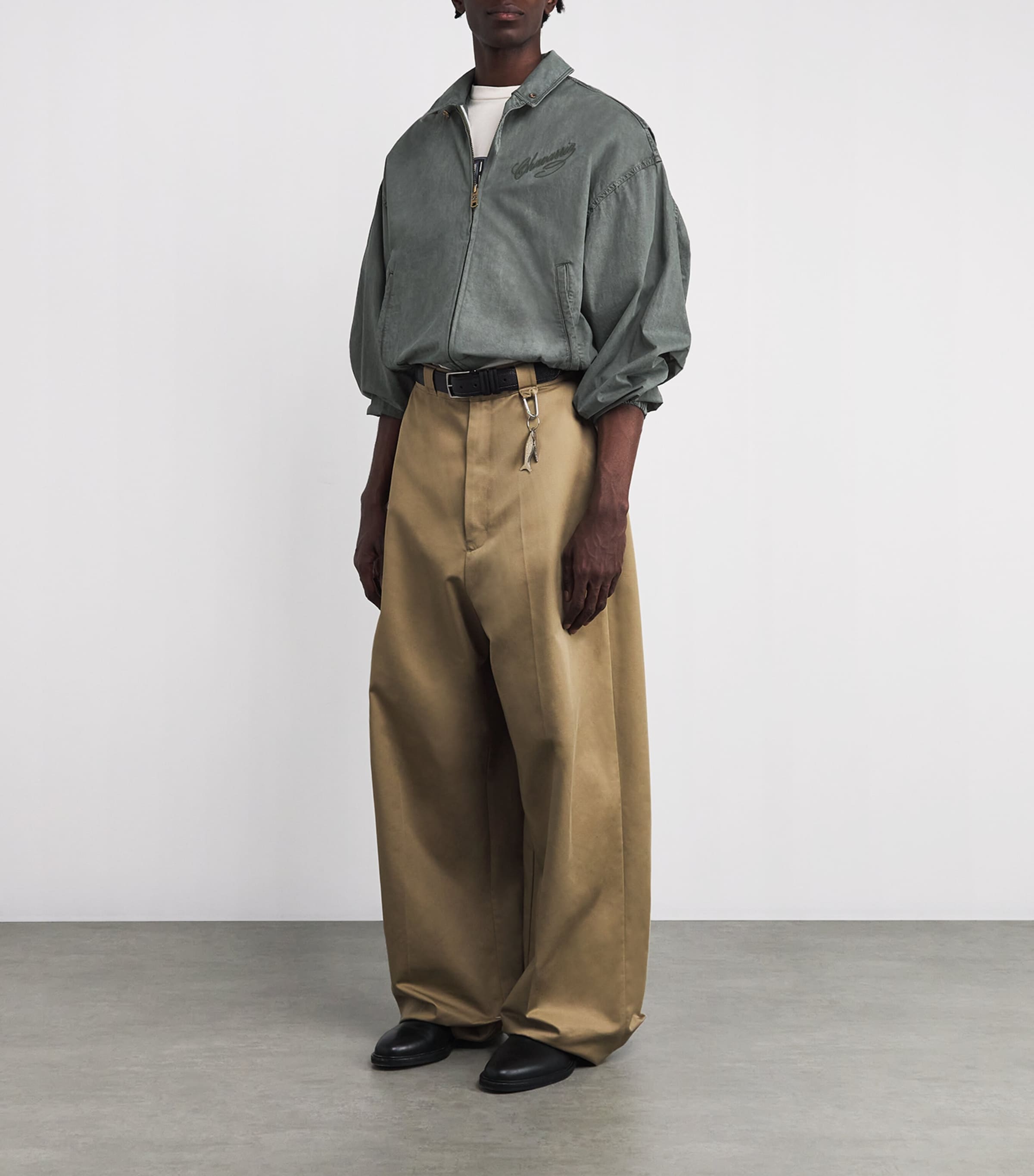 Willy Chavarria Mens Cotton Wasko Jacket Green Image 2