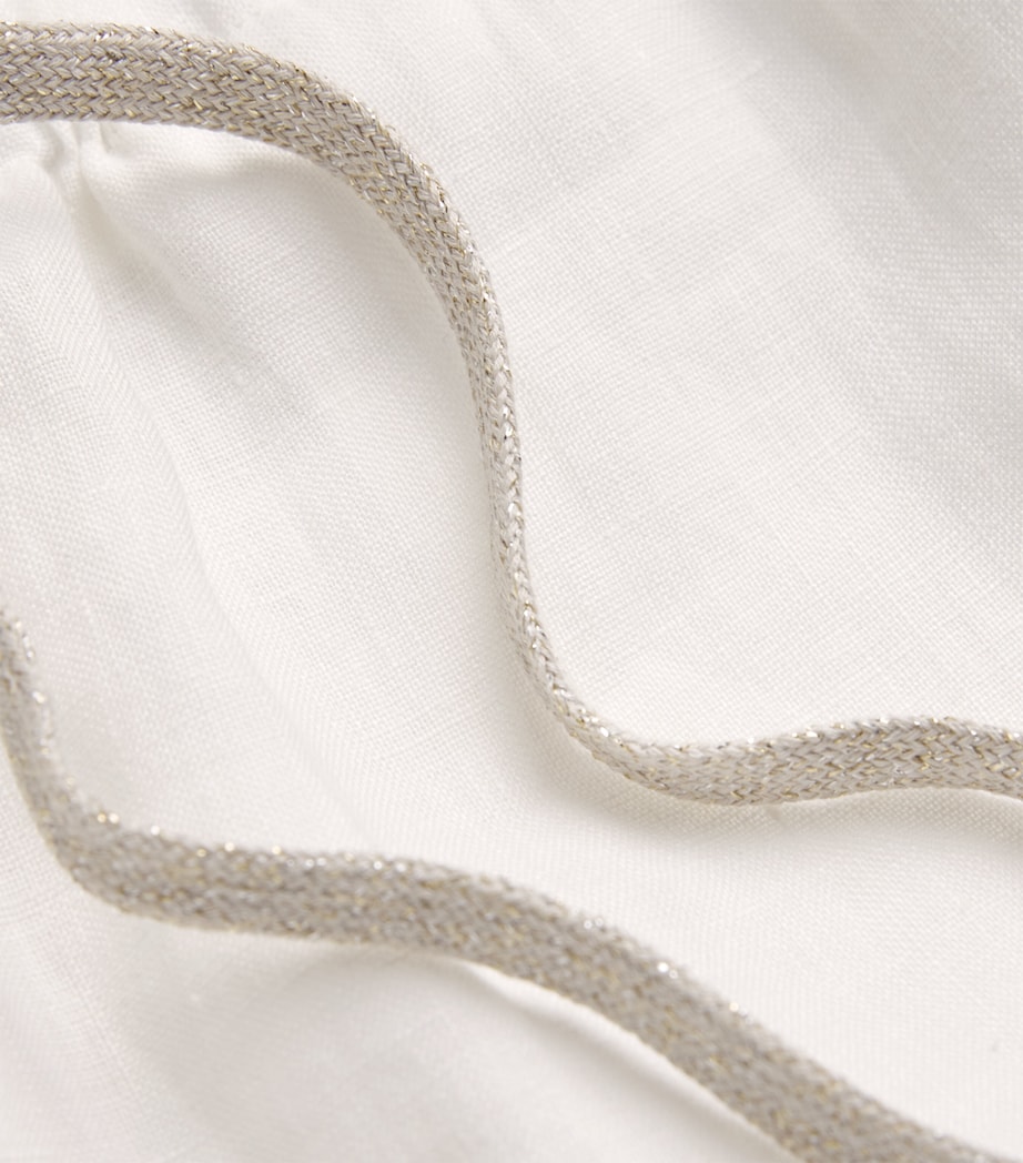 Linen Drawstring Shorts BIANCO Image 5