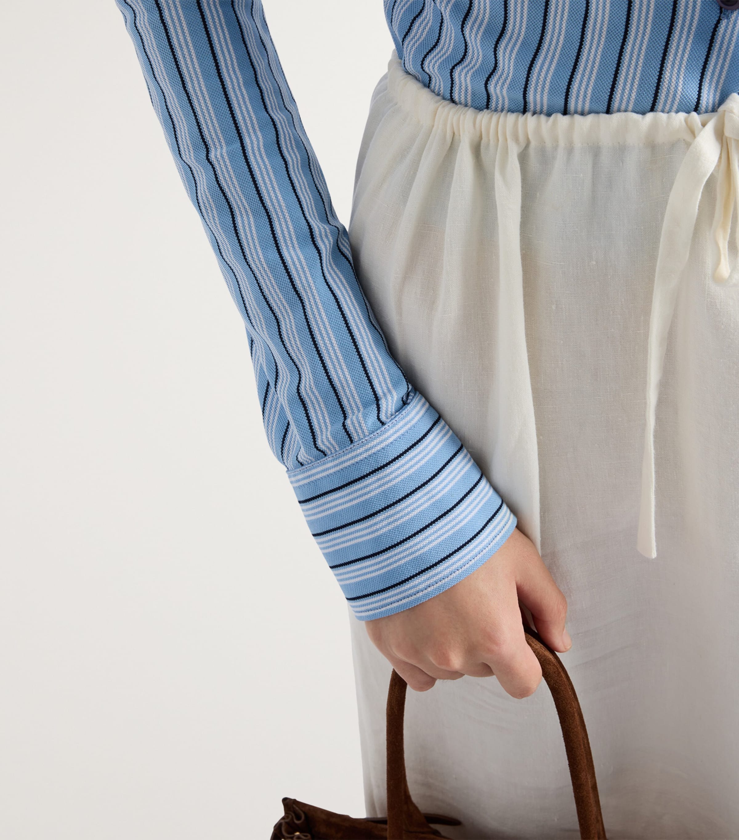 Prada Womens Cotton Piqué Striped Shirt Image 5