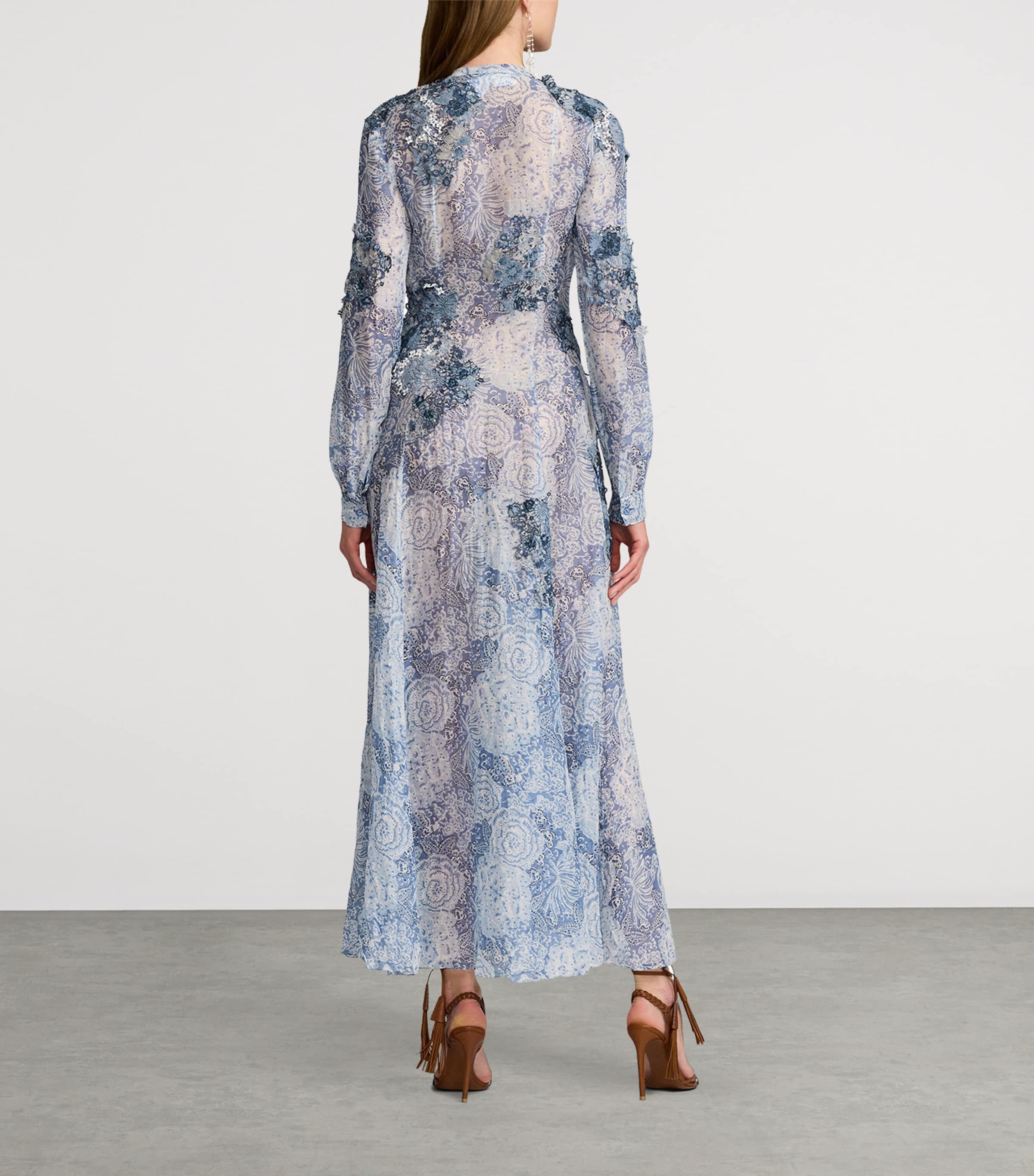 Linen-Silk Hannes Dress BLUE MULTI Image 7