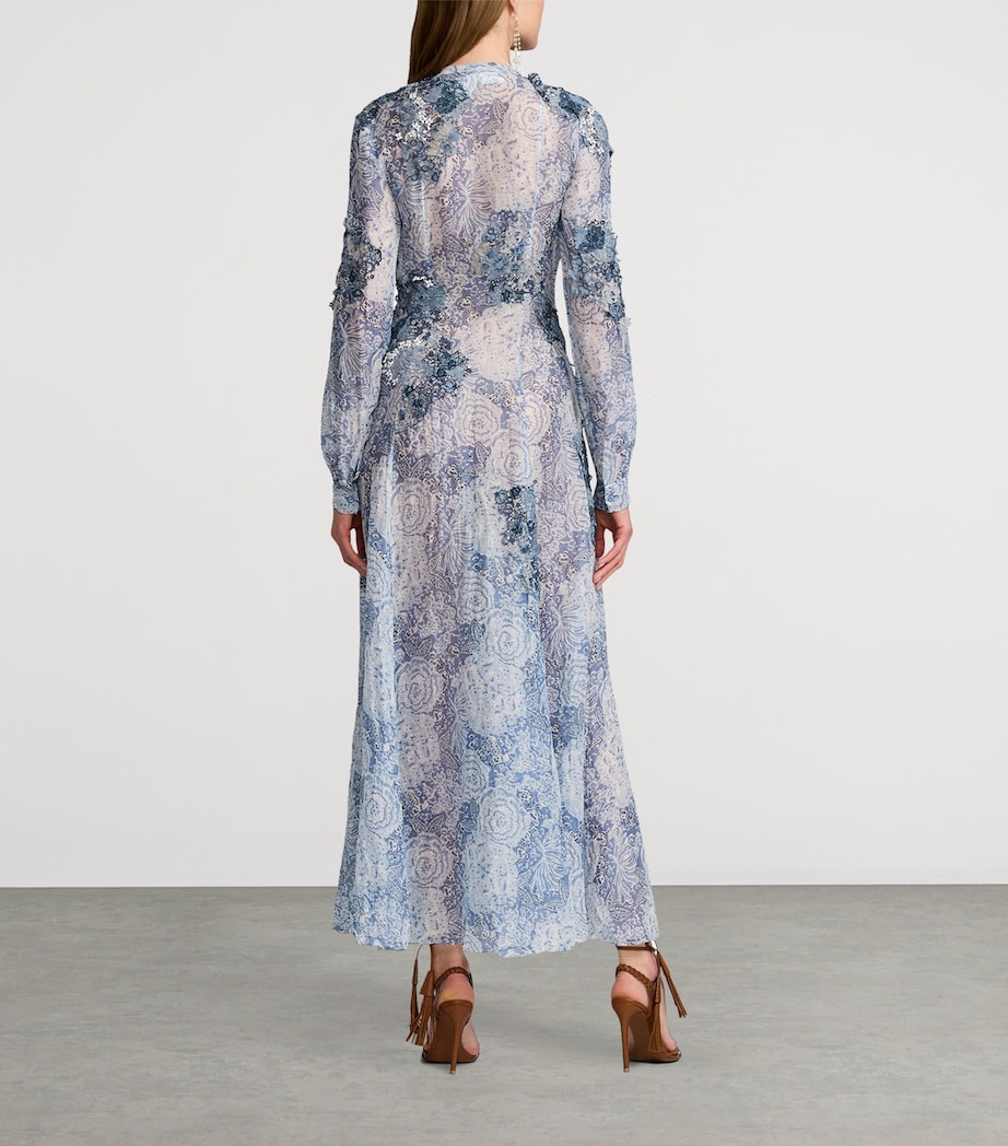 Linen-Silk Hannes Dress BLUE MULTI Image 7