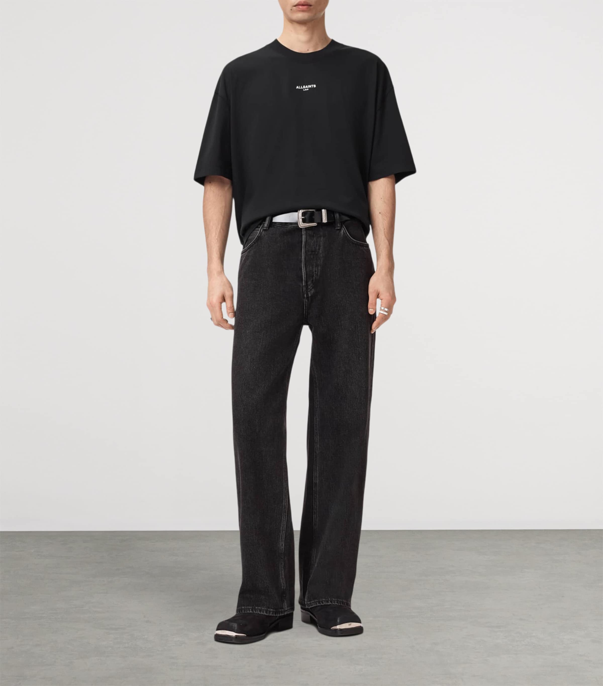 Organic Cotton Mikro Oversized T-Shirt WASHED BLACK Image 2