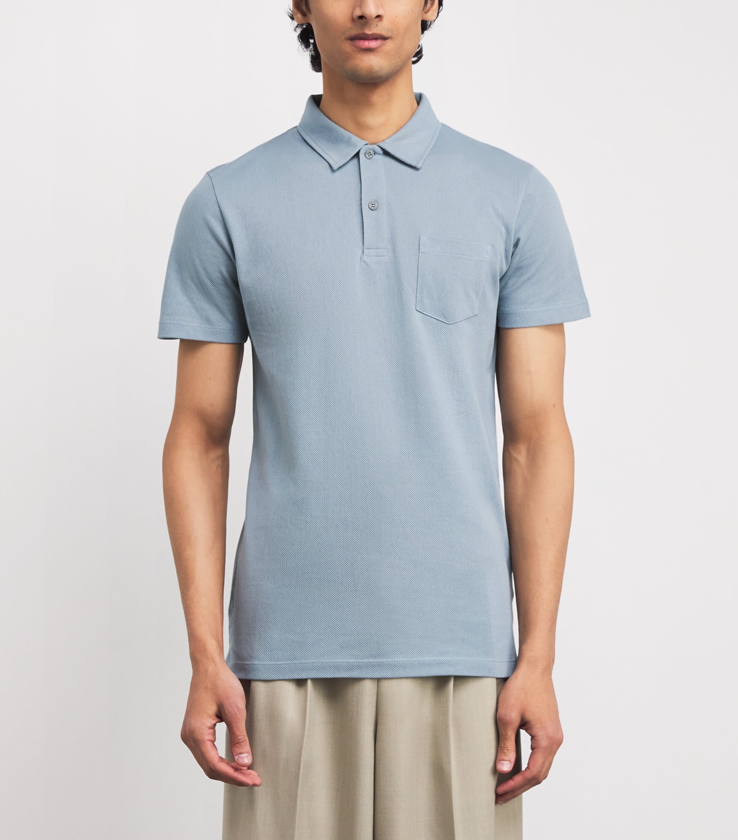 Supima Cotton Riviera Polo Shirt BUWT STONE BLUE Image 3