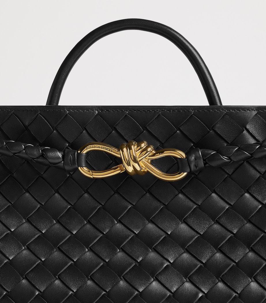 Leather Andiamo Top-Handle Bag BLACK-M BRASS-BLACK Image 8