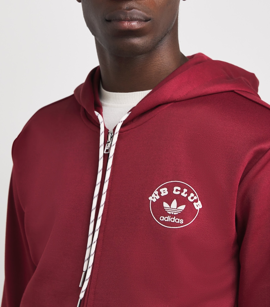 x Wales Bonner Collegiate Hoodie COLLEGIATE BURGUNDY Image 6