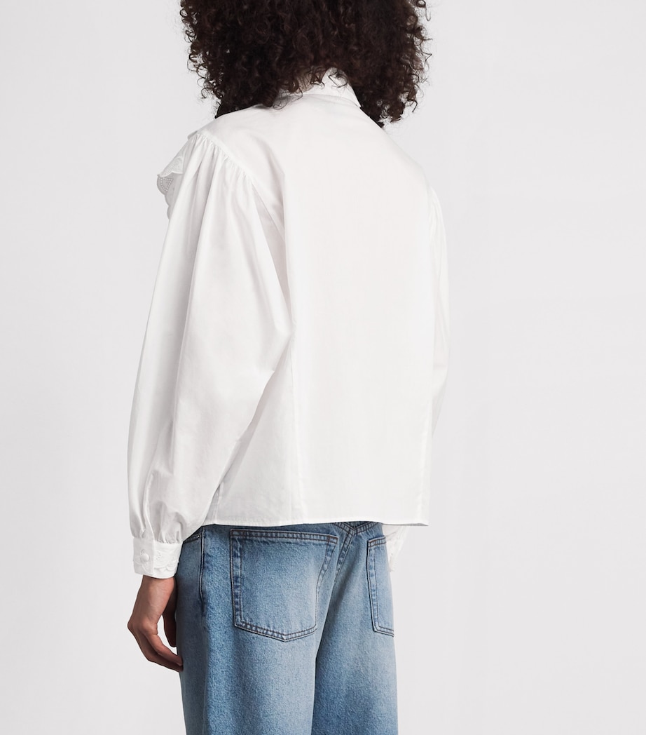 FRAME Womens Poplin The Equestrian Shirt White Image 5