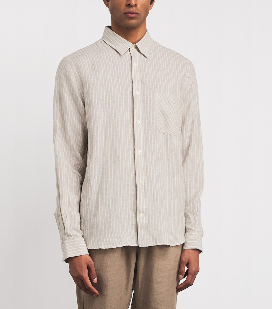 Linen Telles Shirt 250-KHAKI Image 3