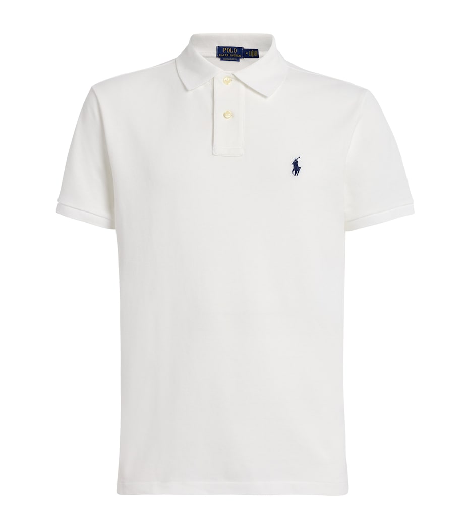 Cotton Mesh Custom-Fit Polo Shirt WHITE Image 1
