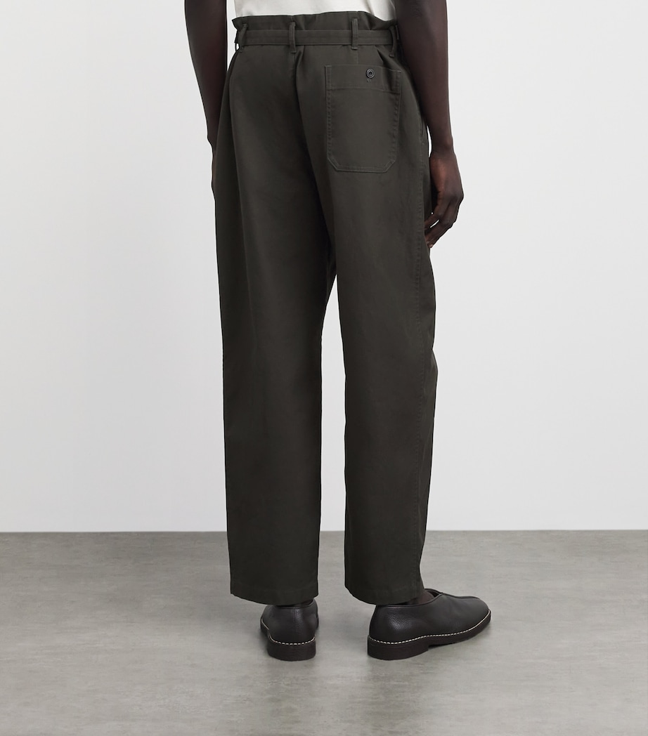 Lemaire Mens Carrot Tapered Straight Trousers Espresso Image 5