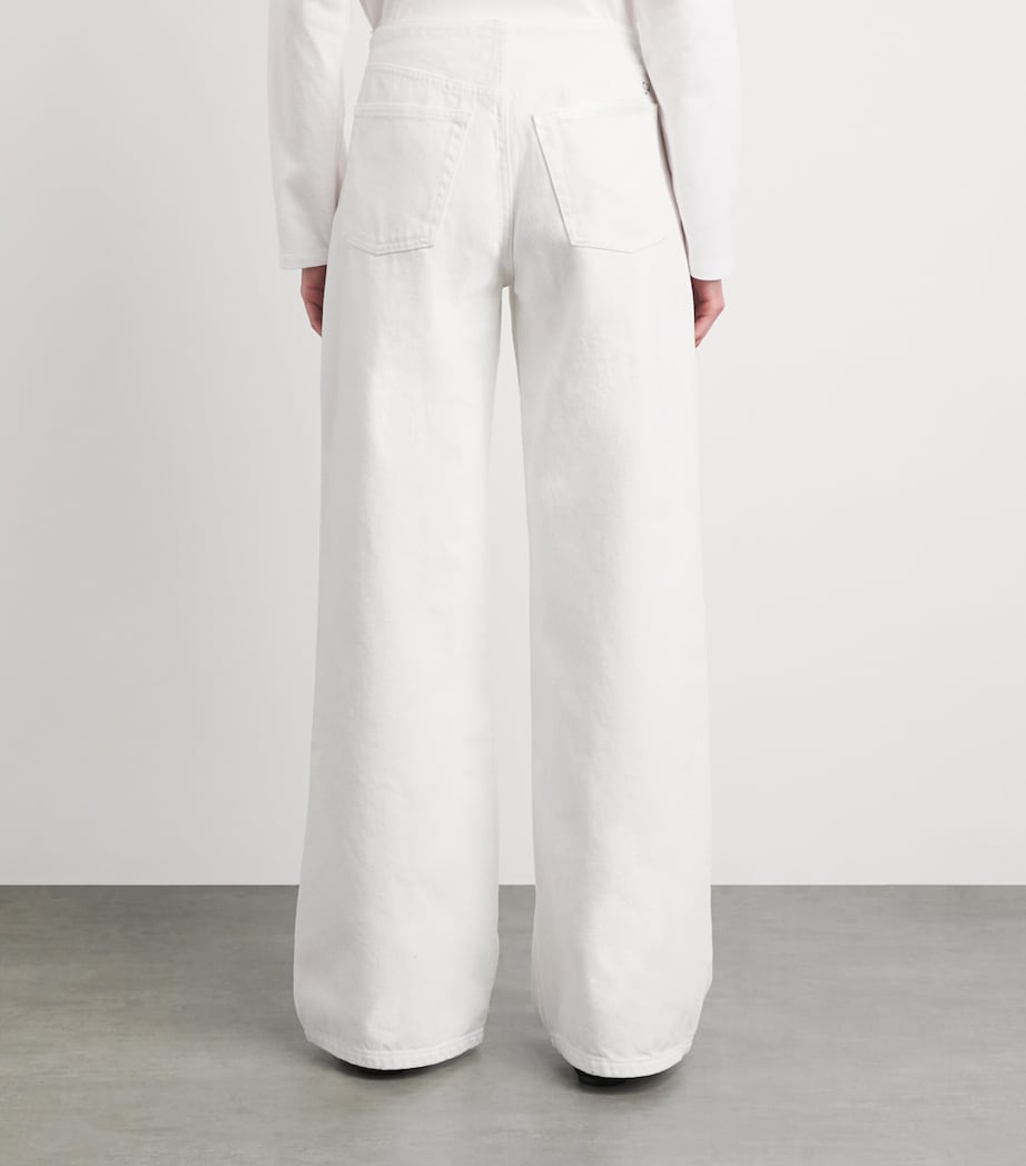 STILL HERE Womens Cool Wide-Leg Jeans Milk Image 5