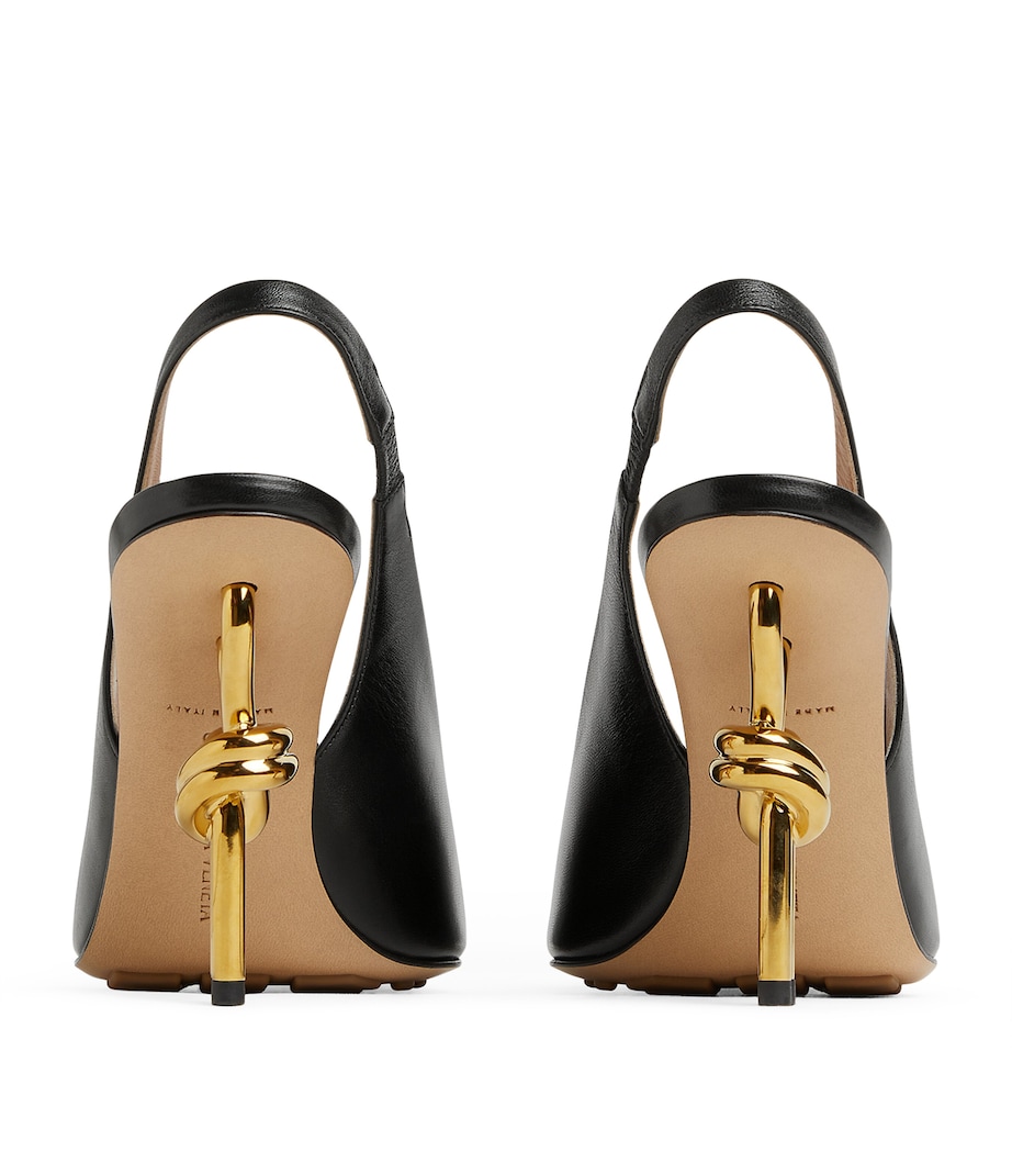 Leather Knot Slingback Heels 90 1000 Image 3