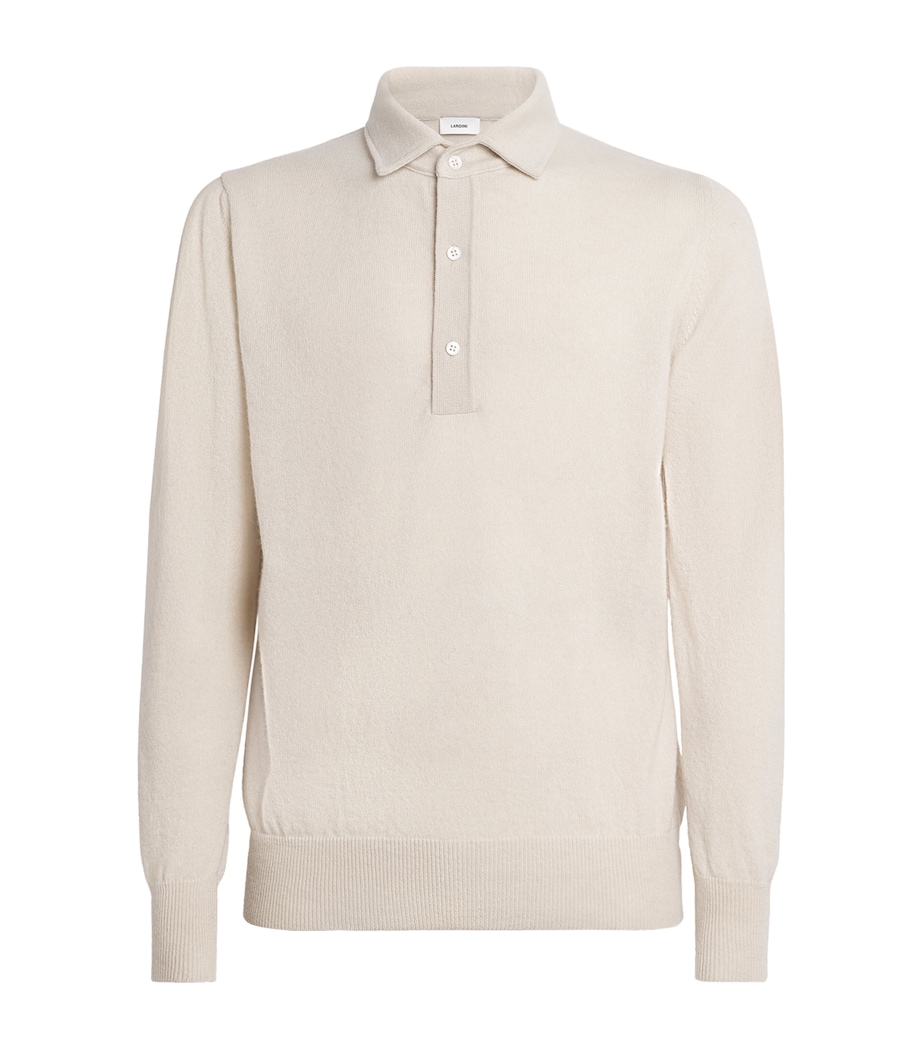 Cashmere Long-Sleeve Polo Shirt 120 Image 1