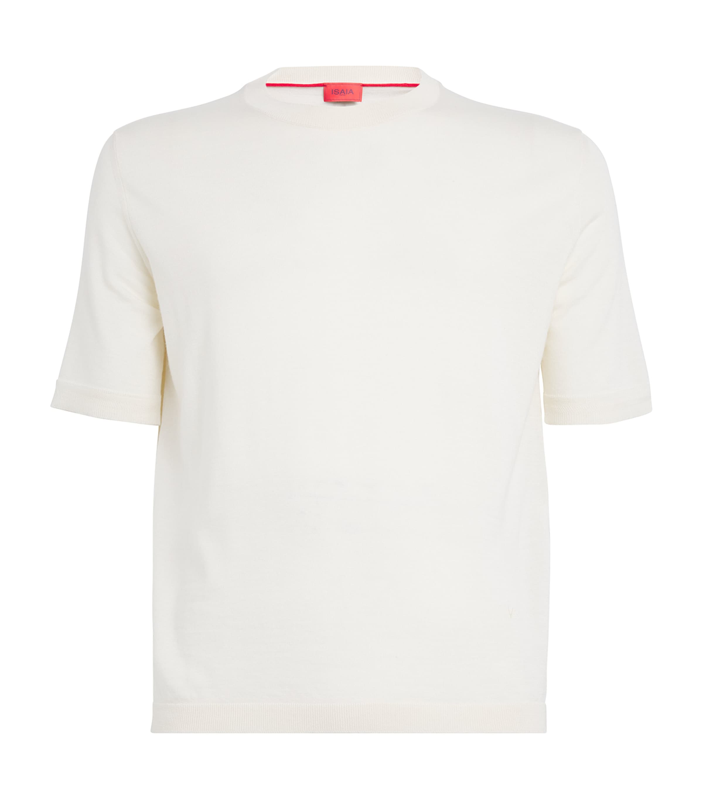 Isaia Wool-blend T-shirt In Beige