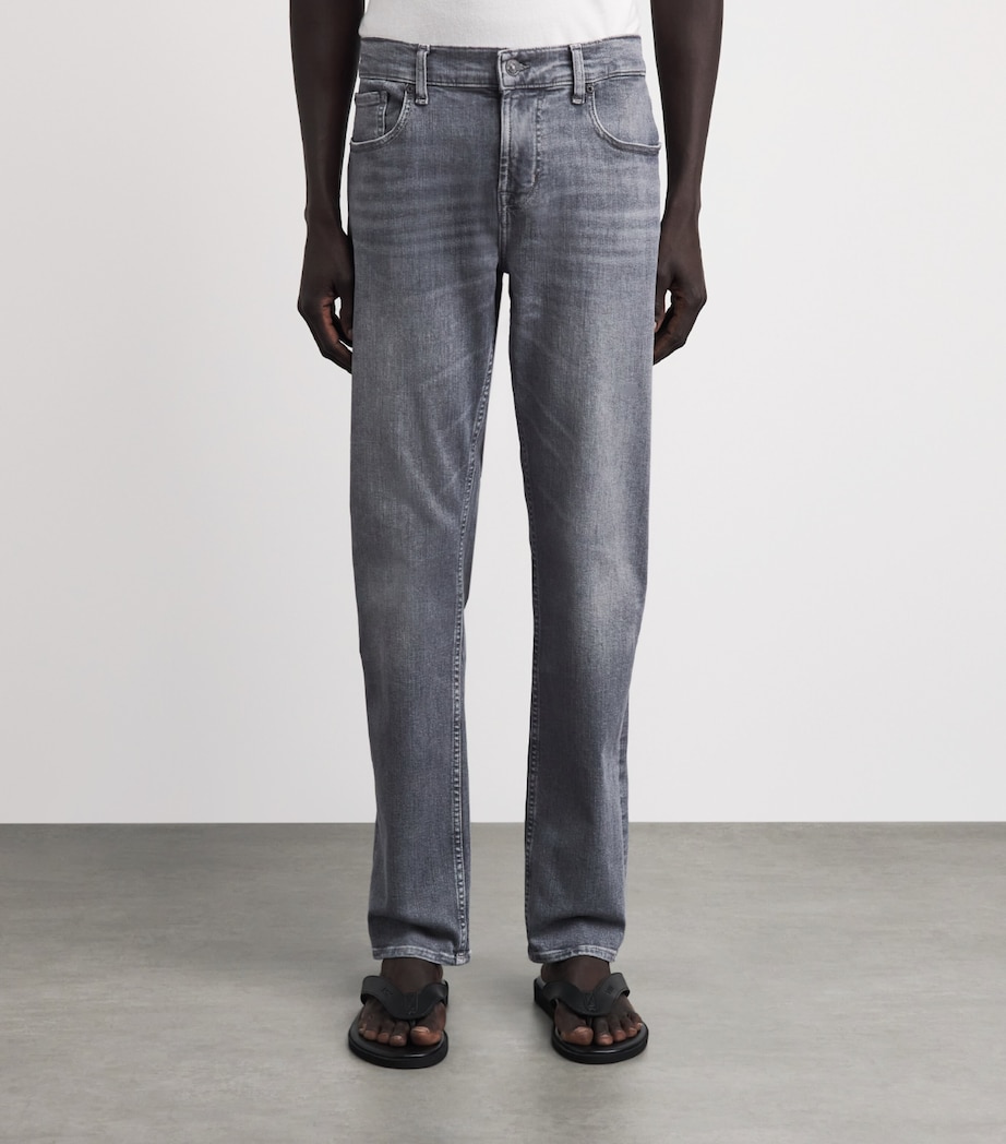 7 For All Mankind Mens Slimmy Jeans Grey Image 4