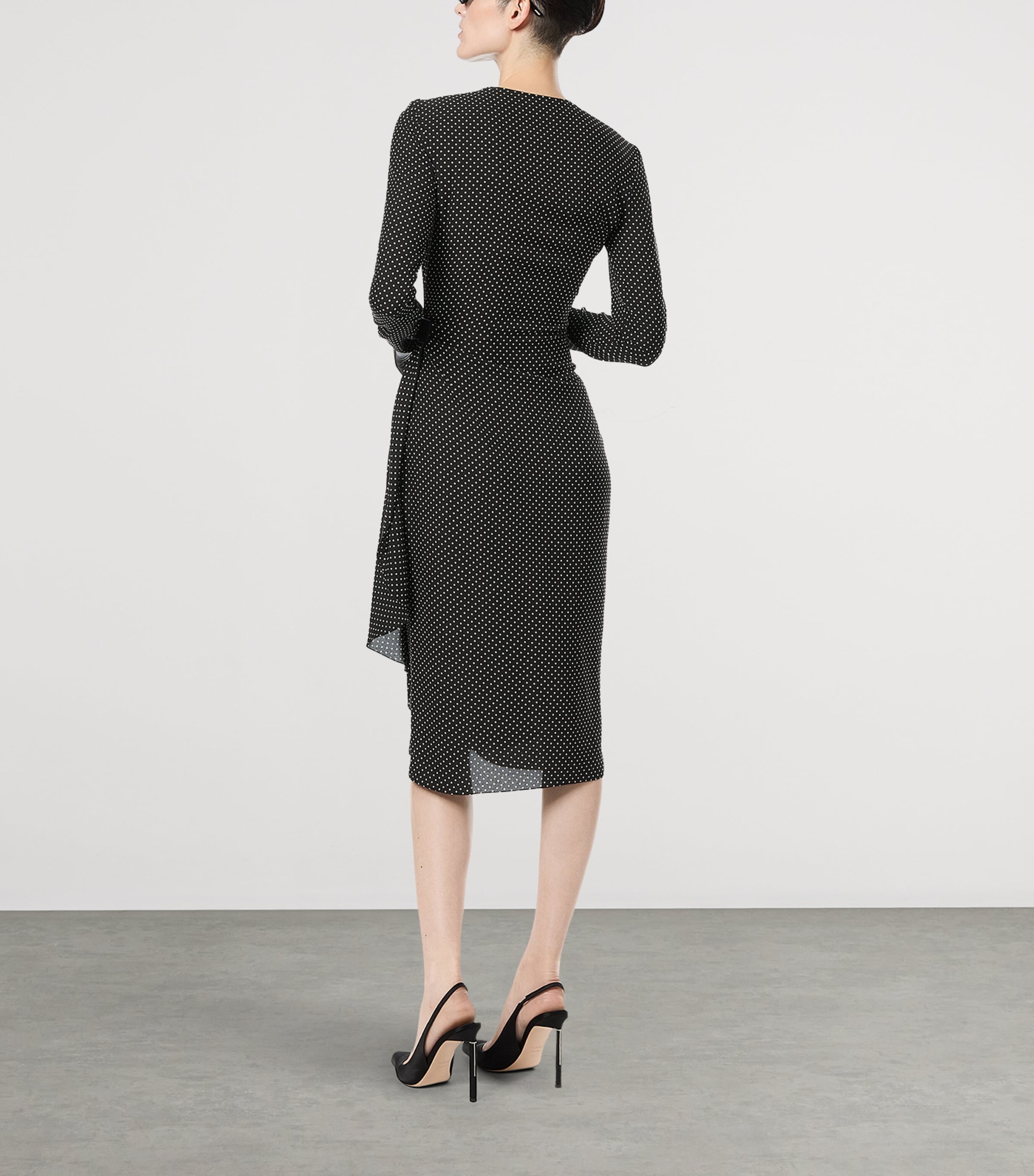 TOM FORD Multi Silk Polka Dot Midi Dress | Harrods US