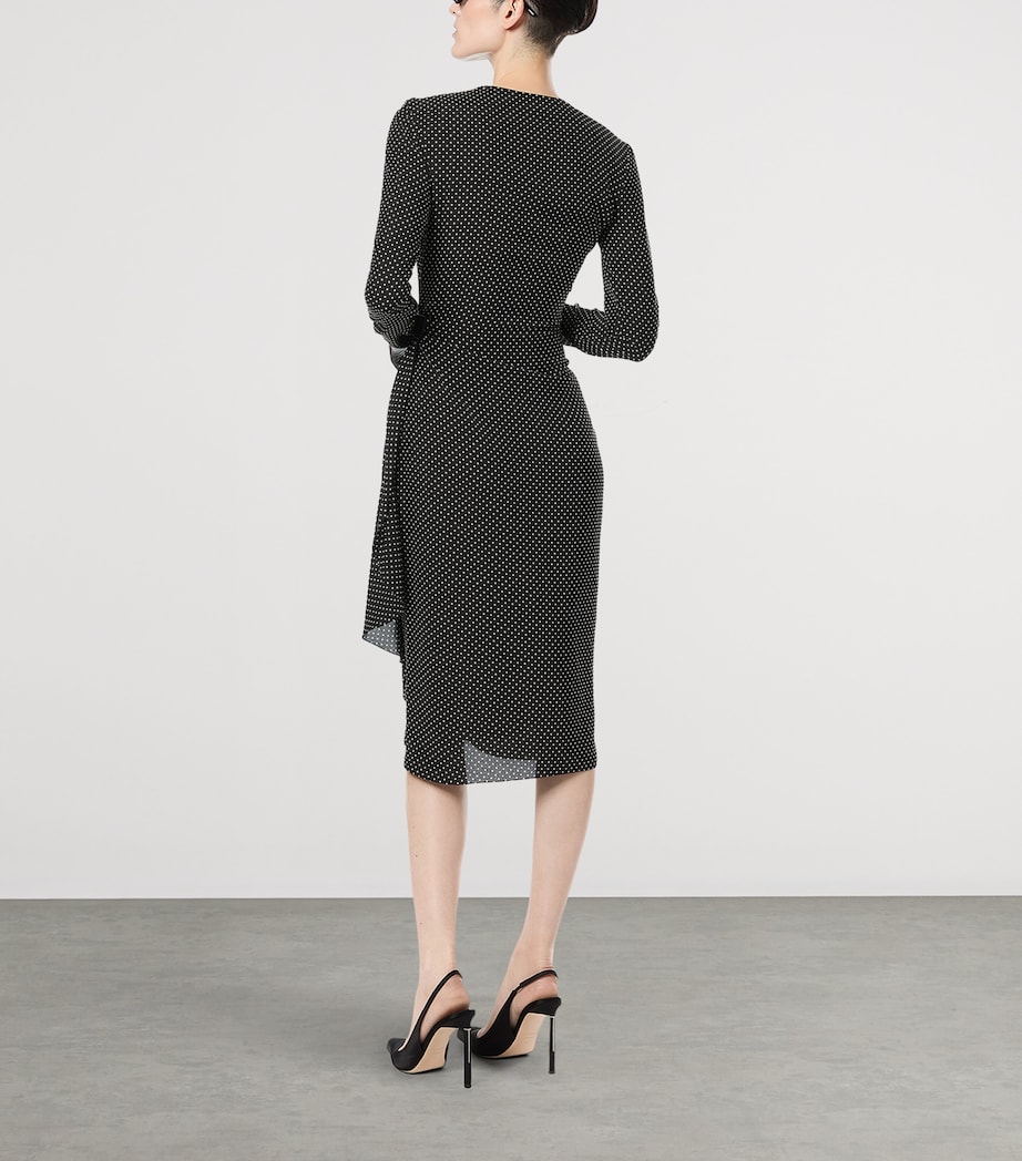 TOM FORD Womens Silk Polka Dot Midi Dress Nwg Image 3