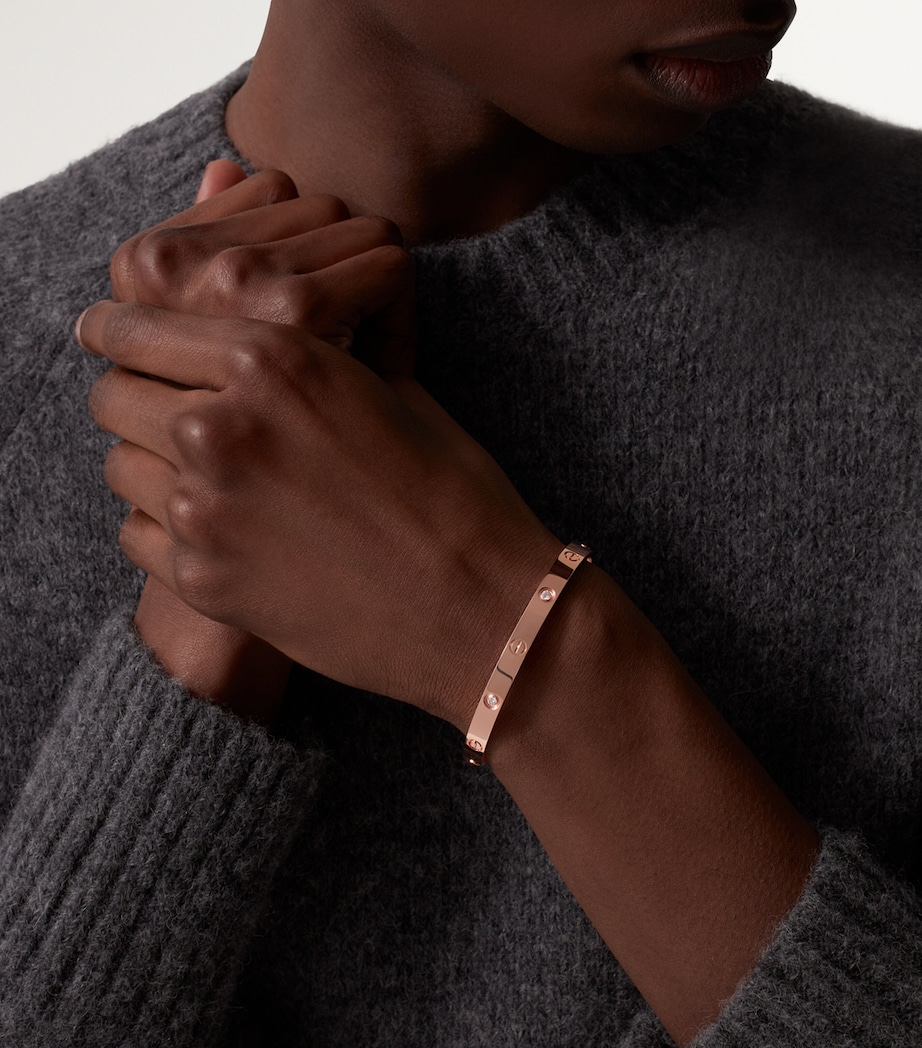 Rose Gold and Diamond LOVE Bangle ROSE GOLD Image 3