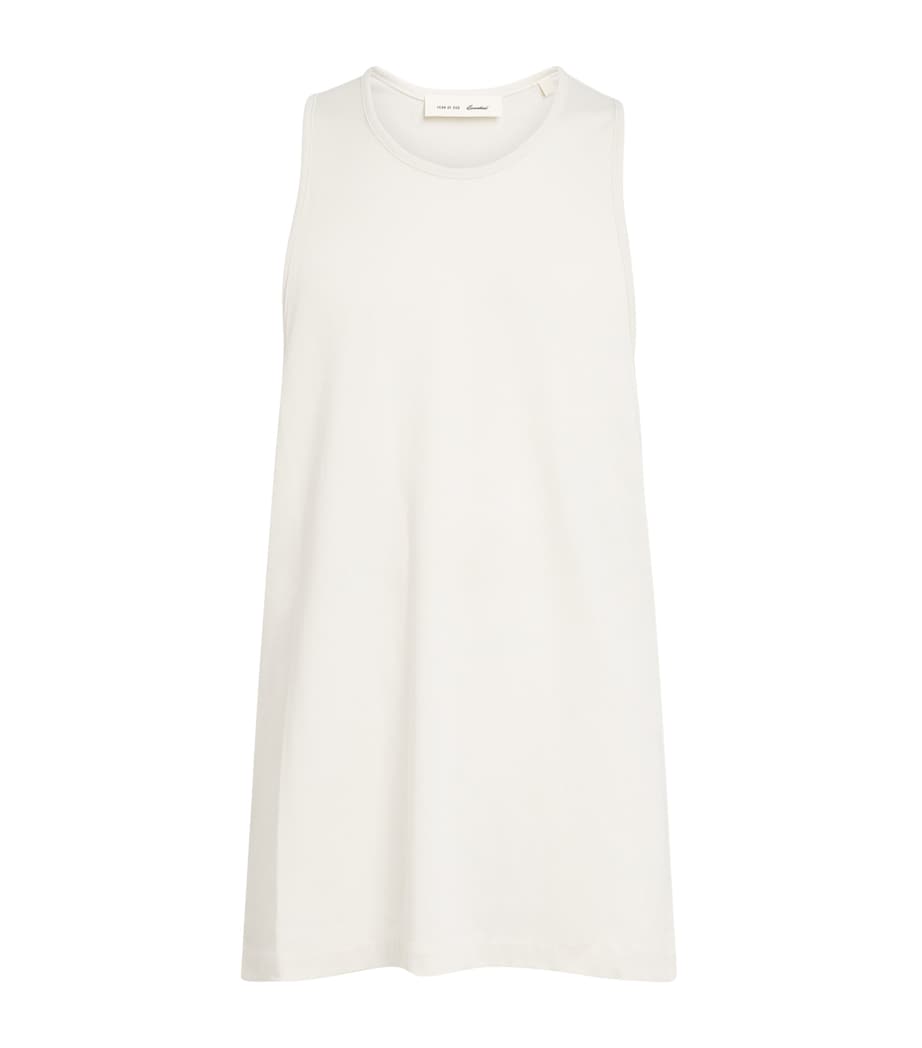 FEAR OF GOD ESSENTIALS Mens Cotton-Blend Oversized Tank Top Ivory Image 1