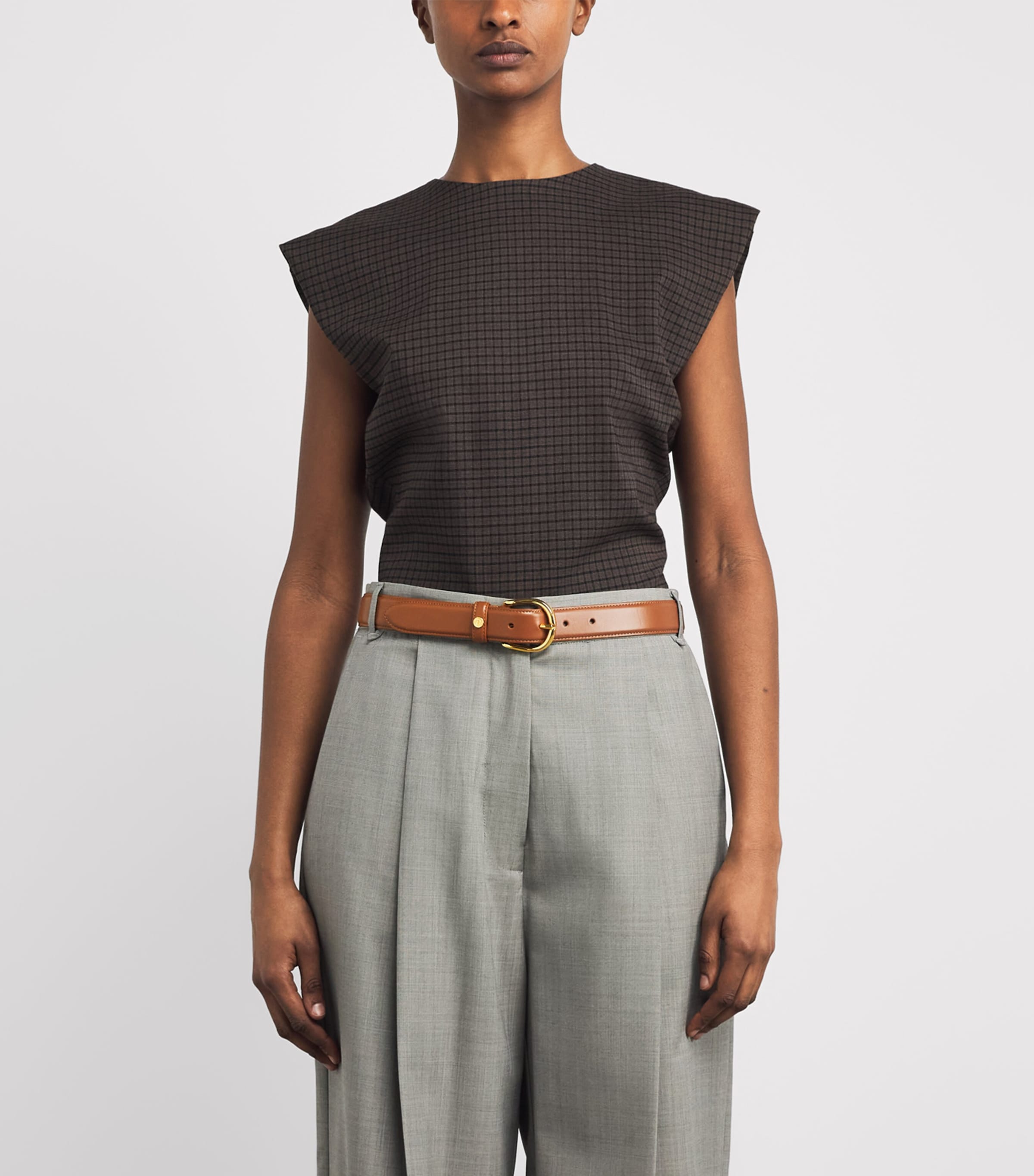 Harrods Leather Belt Tan Image 3