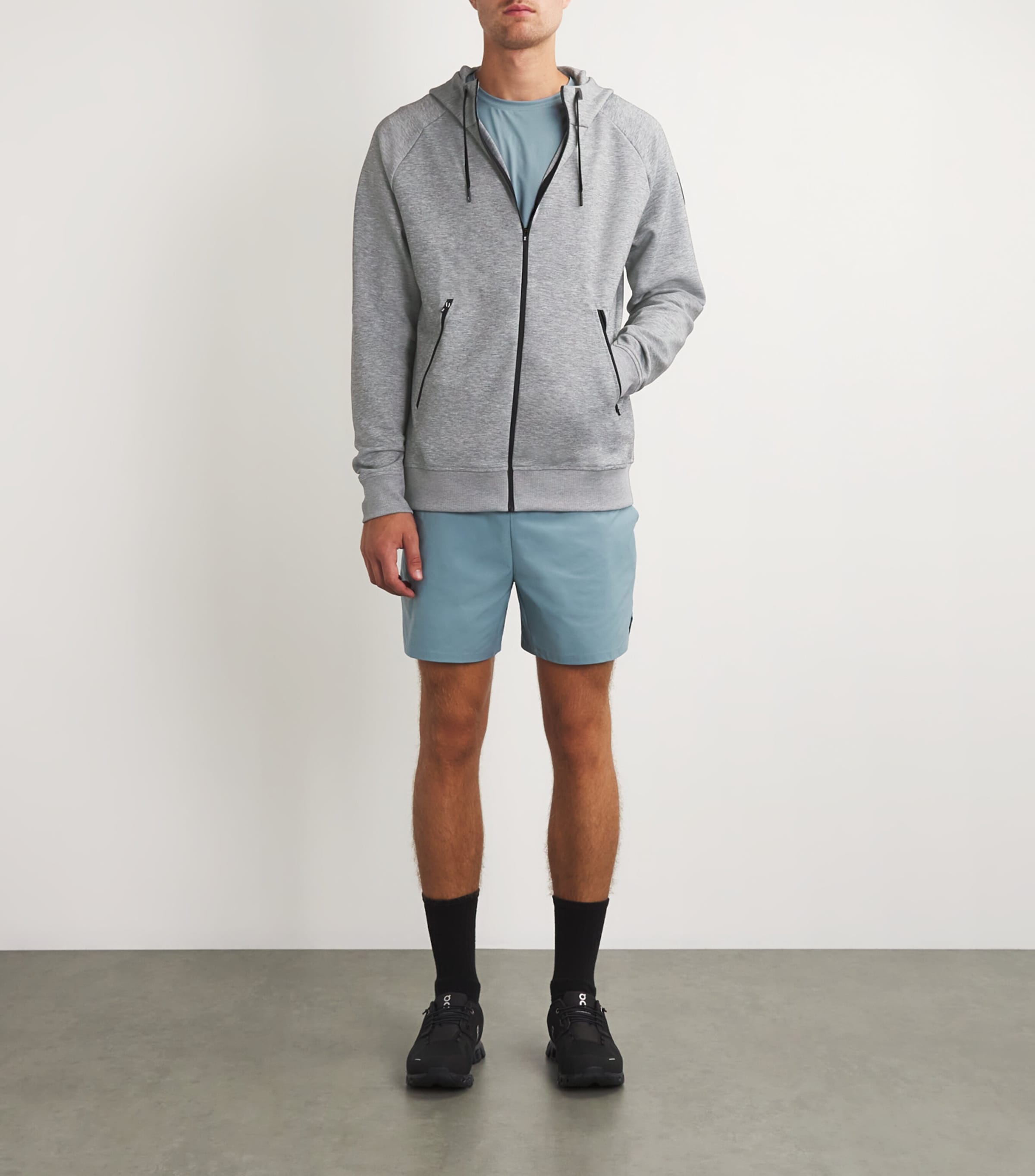 Zip-Up Hoodie GREY Image 2