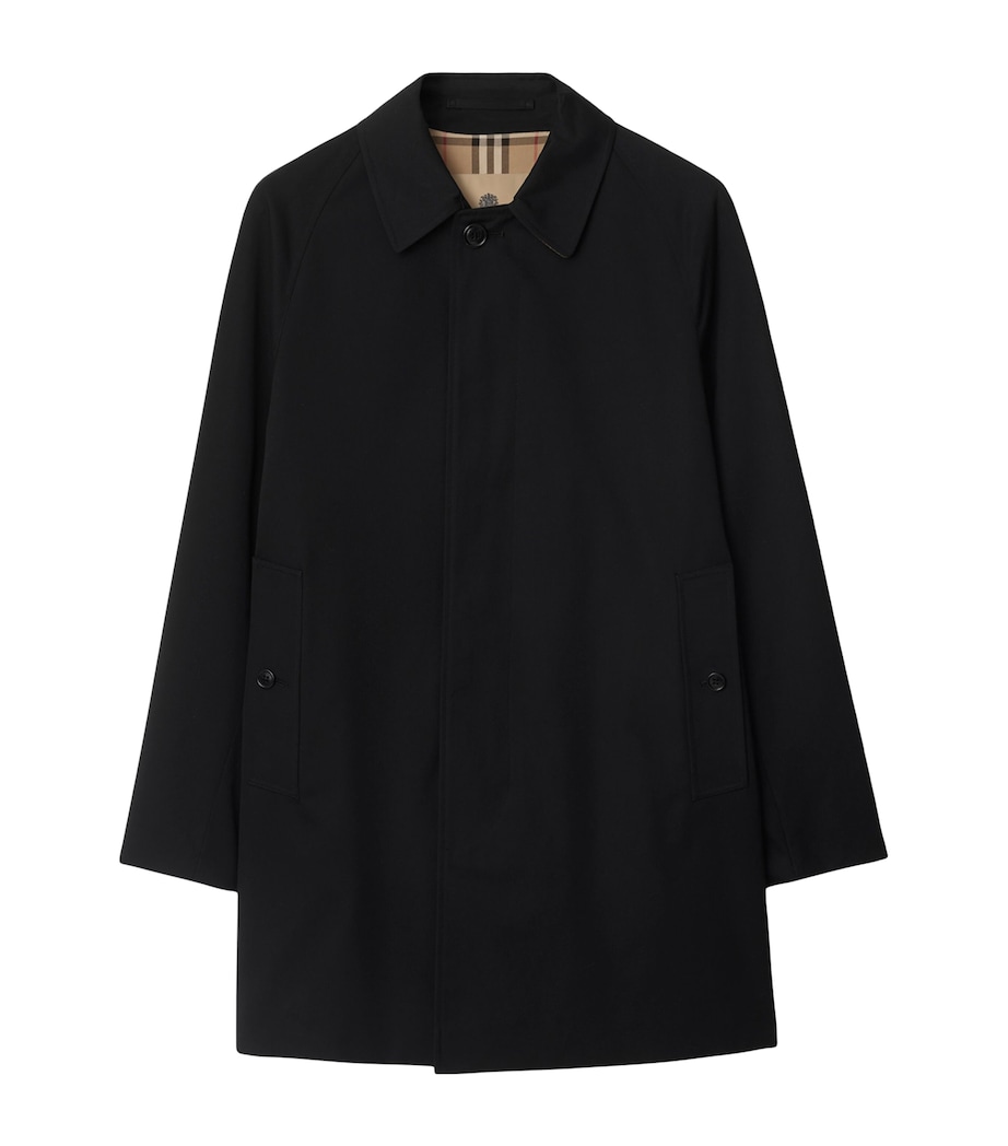 Burberry Mens Short Camden Heritage Car Coat Black Image 1